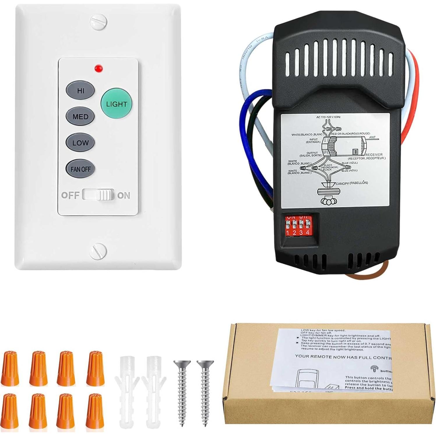 Kit Control Remoto Ventilador Techo Aubric UC9050T-R28 3 Velocidades
