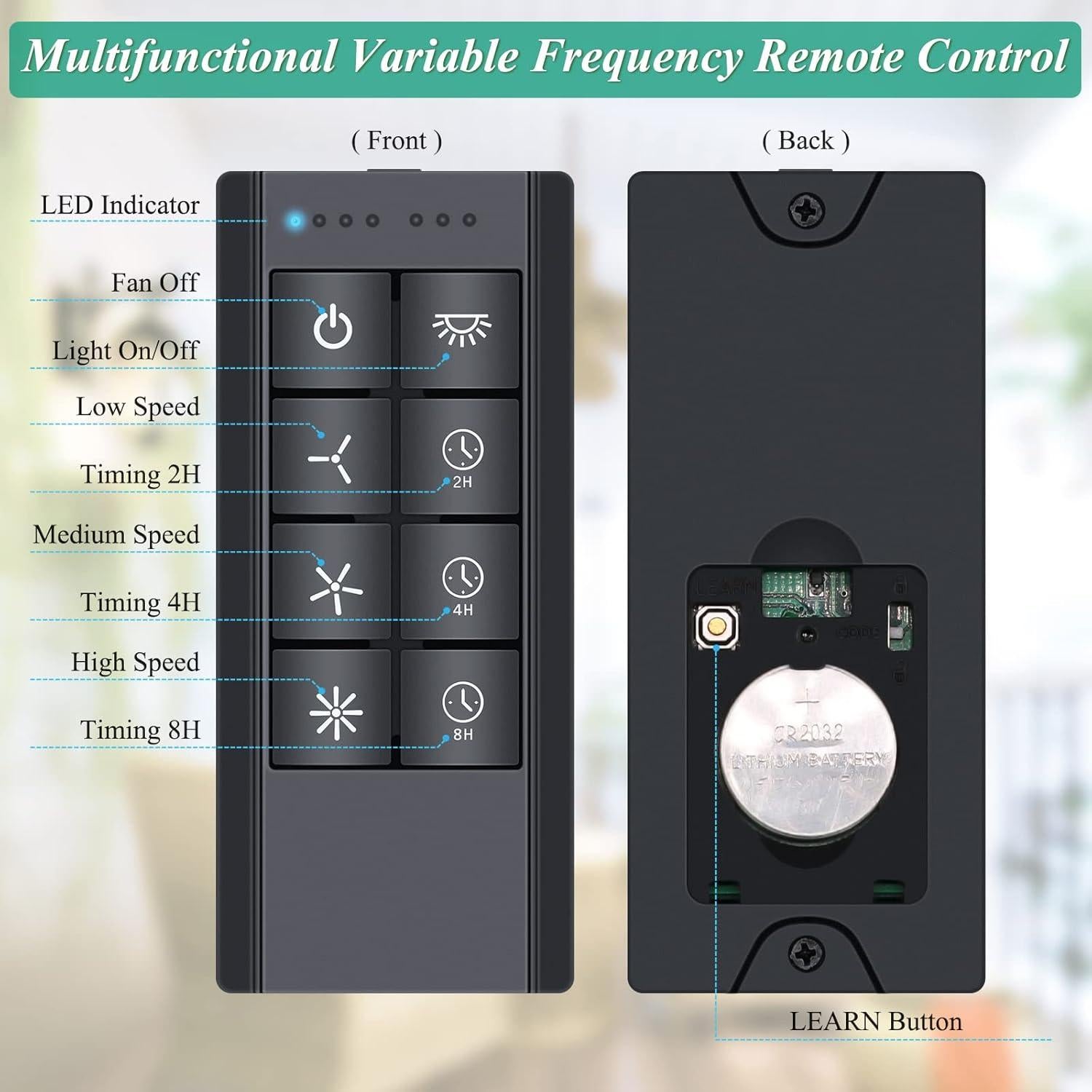 Kit Control Remoto Universal Ventilador Techo Breeze Bay 3 Velocidades