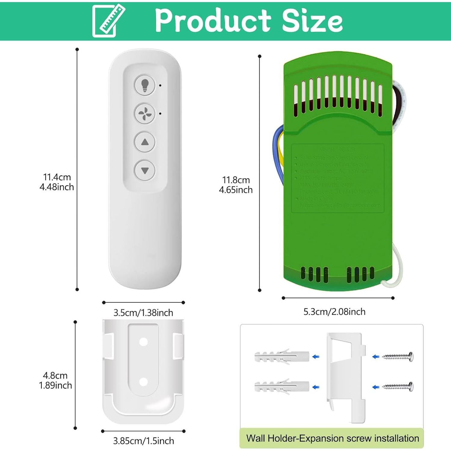 Control Remoto Universal para Ventilador de Techo Prichor RC-82T