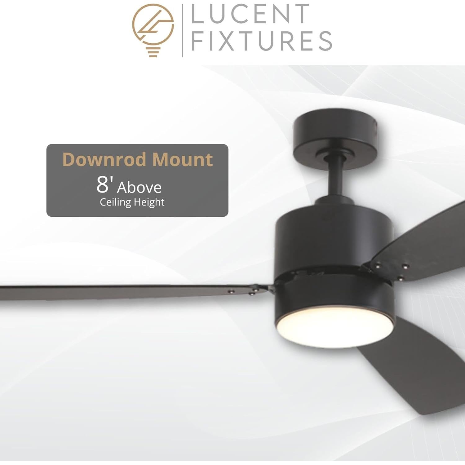 Ventilador de Techo Inteligente Lucent Fixtures Mila 132cm Negro