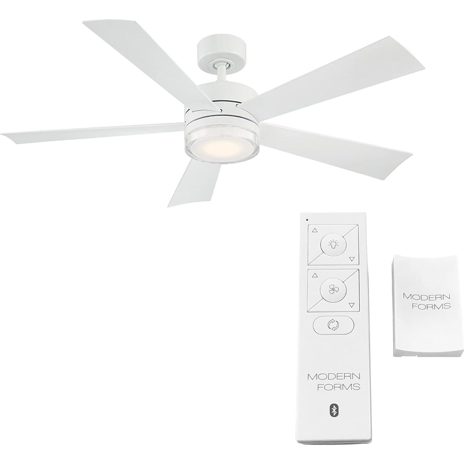 Ventilador de Techo Inteligente Modern Forms Wynd 132cm Blanco LED