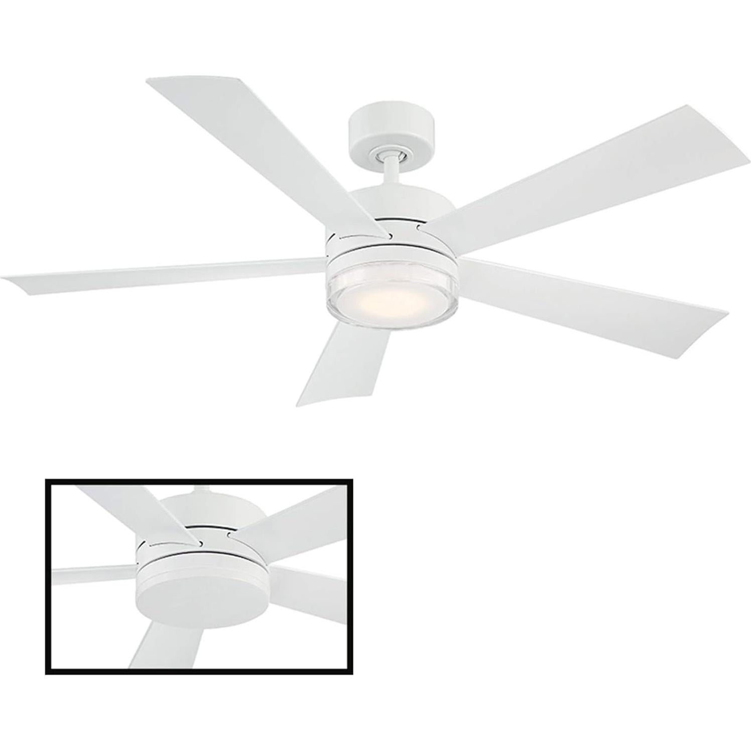 Ventilador de Techo Inteligente Modern Forms Wynd 132cm Blanco LED