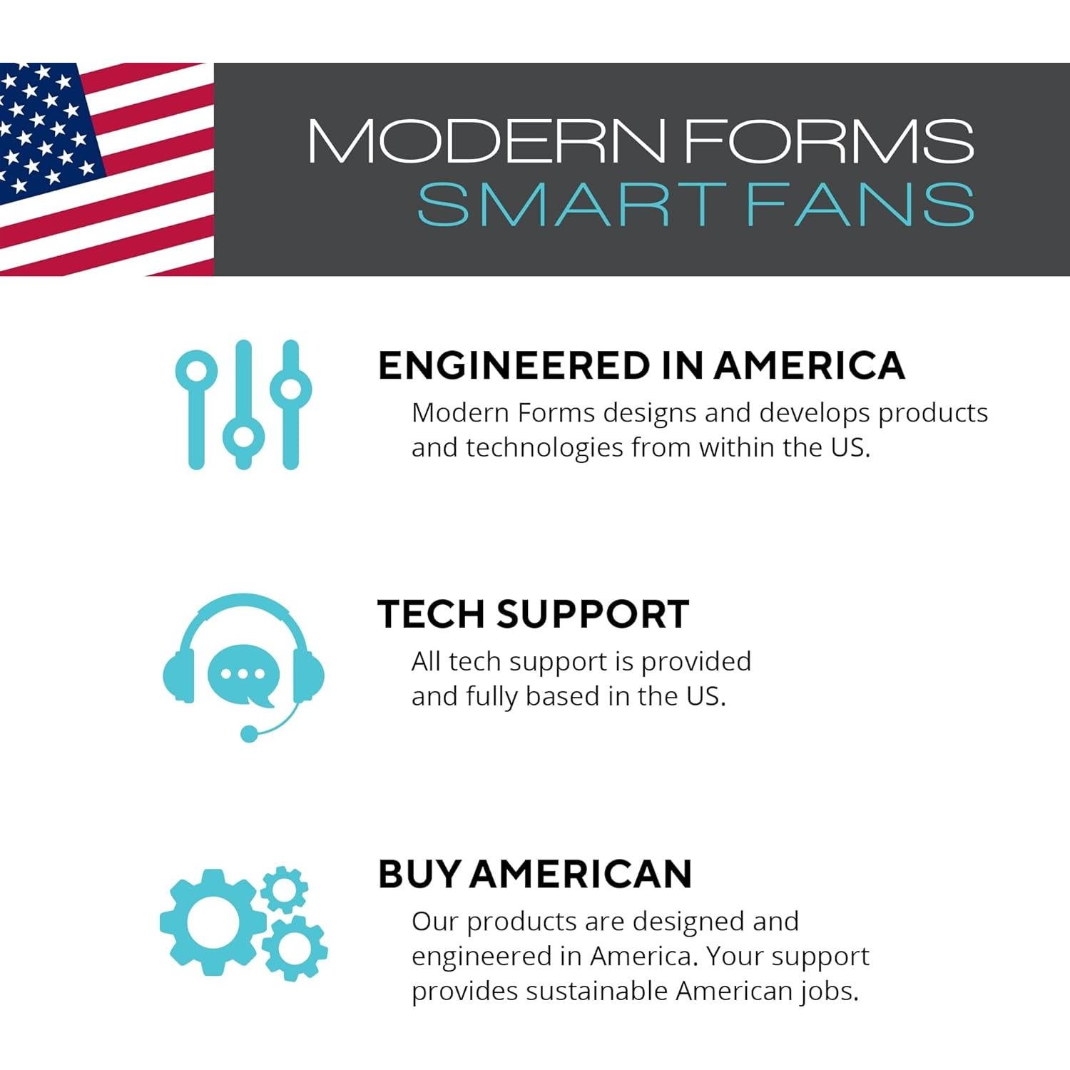Ventilador de Techo Inteligente Modern Forms Wynd 132cm Blanco LED