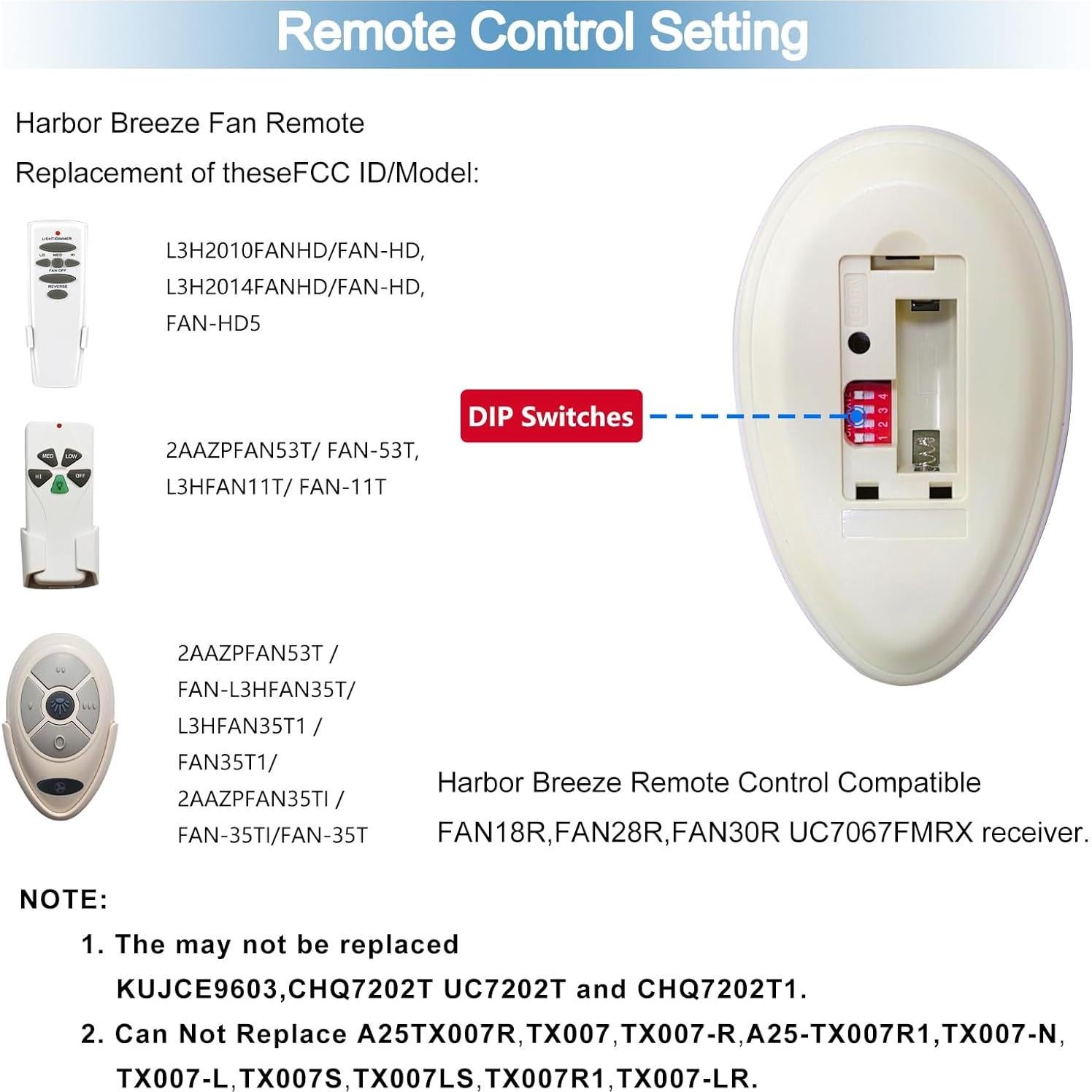 Control Remoto Universal para Ventilador de Techo RICCOR 3 Velocidades