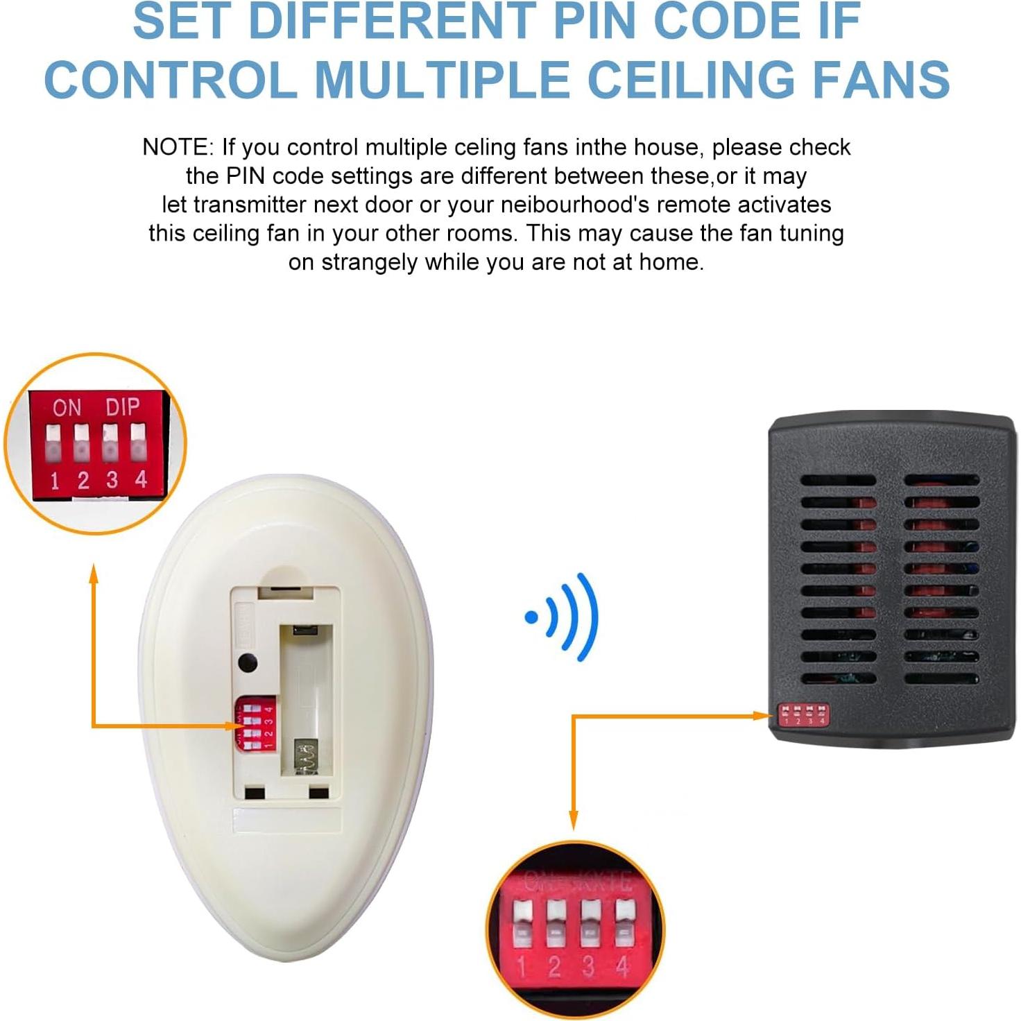 Control Remoto Universal para Ventilador de Techo RICCOR 3 Velocidades