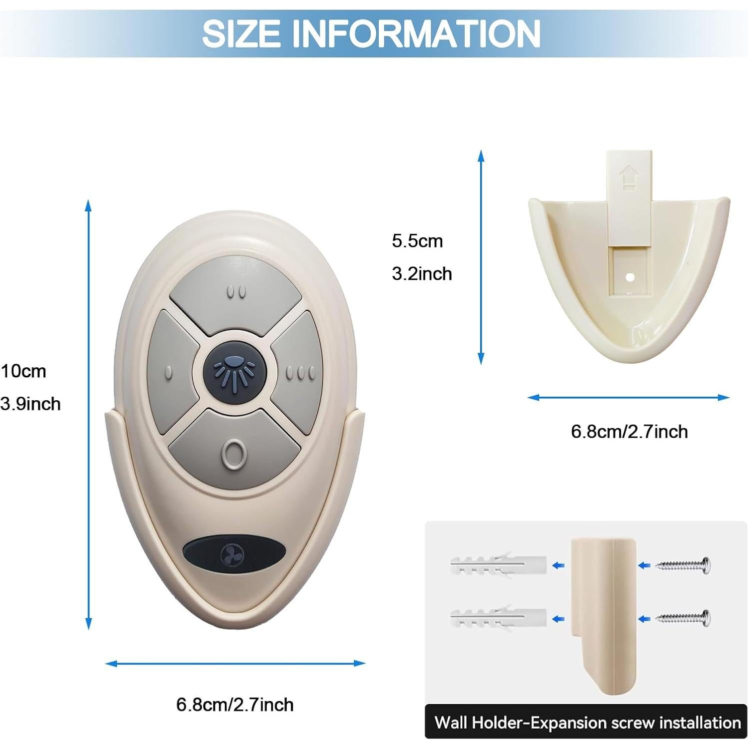 Control Remoto Universal para Ventilador de Techo RICCOR 3 Velocidades