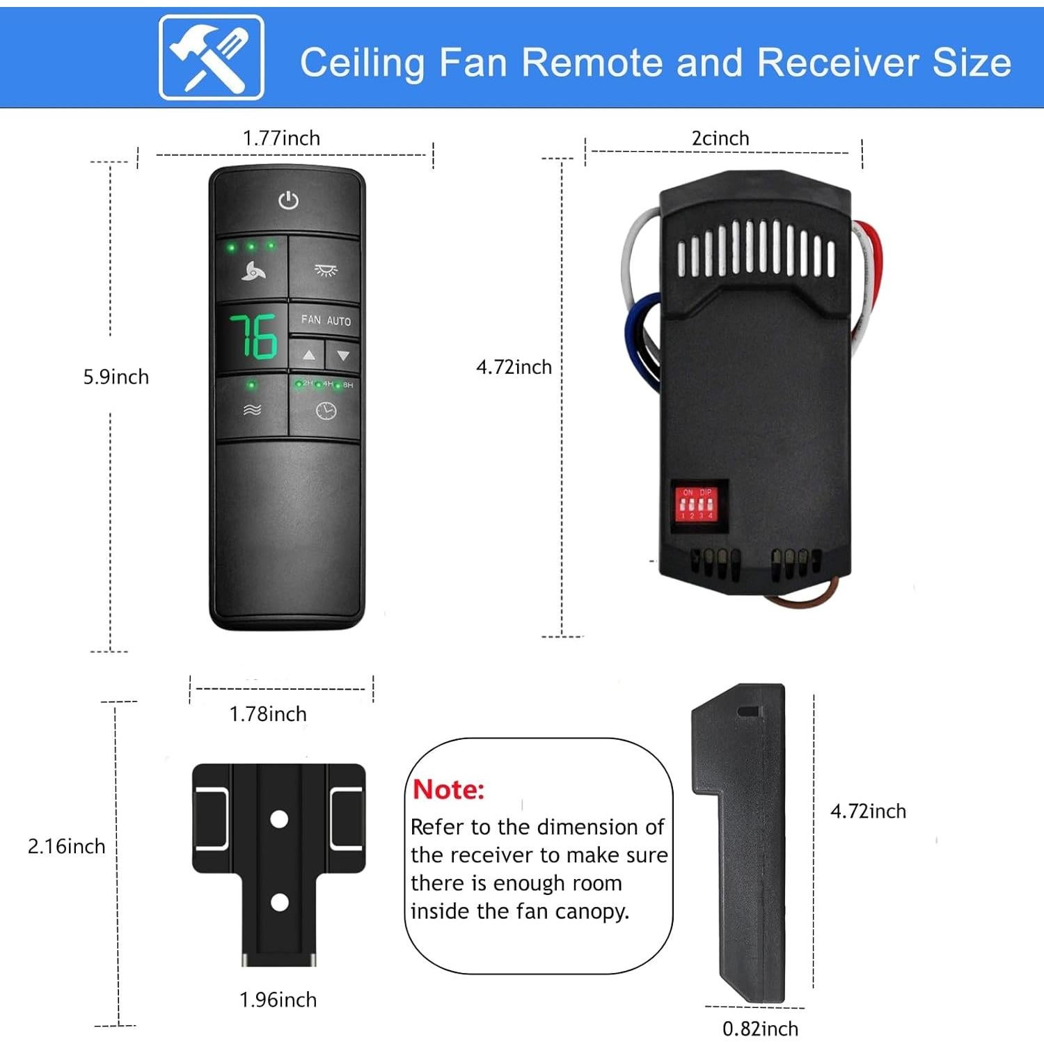 Control Remoto Termostático Universal Hampton Bay 3 Velocidades