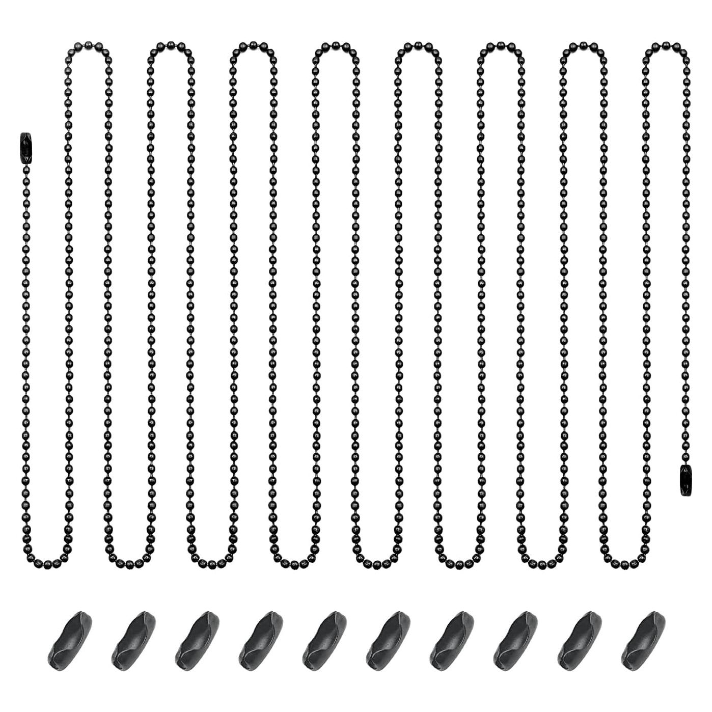 Extensor de cadena de tirón TWLITE 3.66m con 10 conectores Negro
