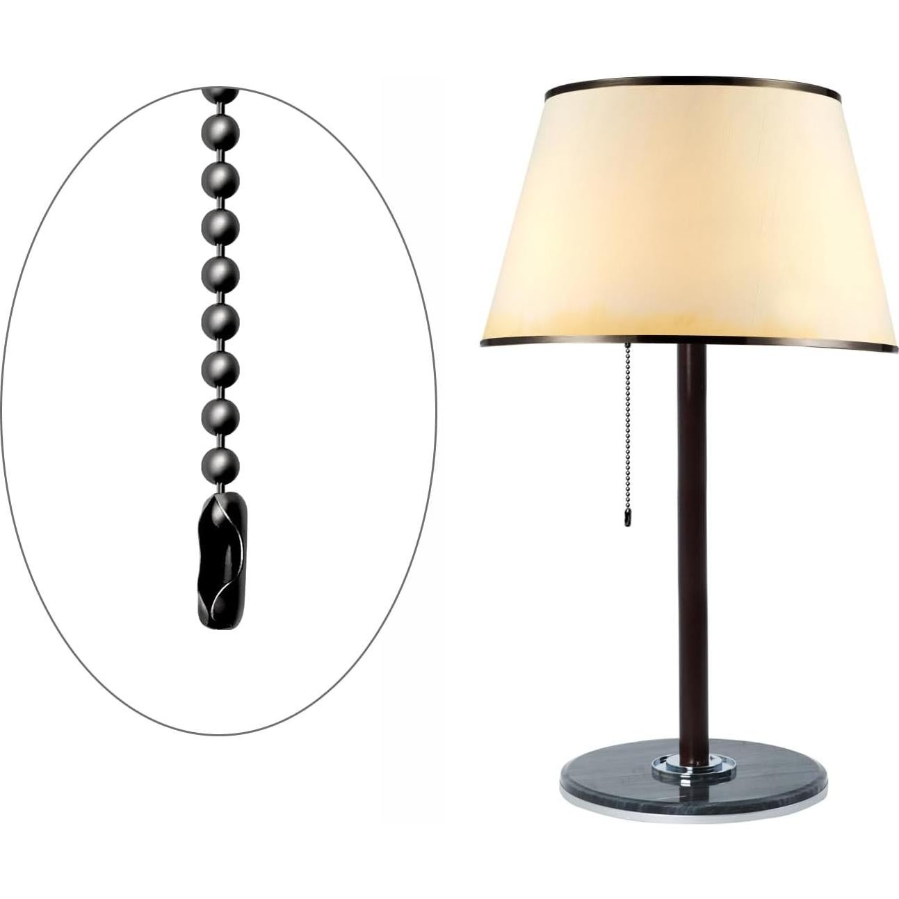 Extensor de cadena de tirón TWLITE 3.66m con 10 conectores Negro