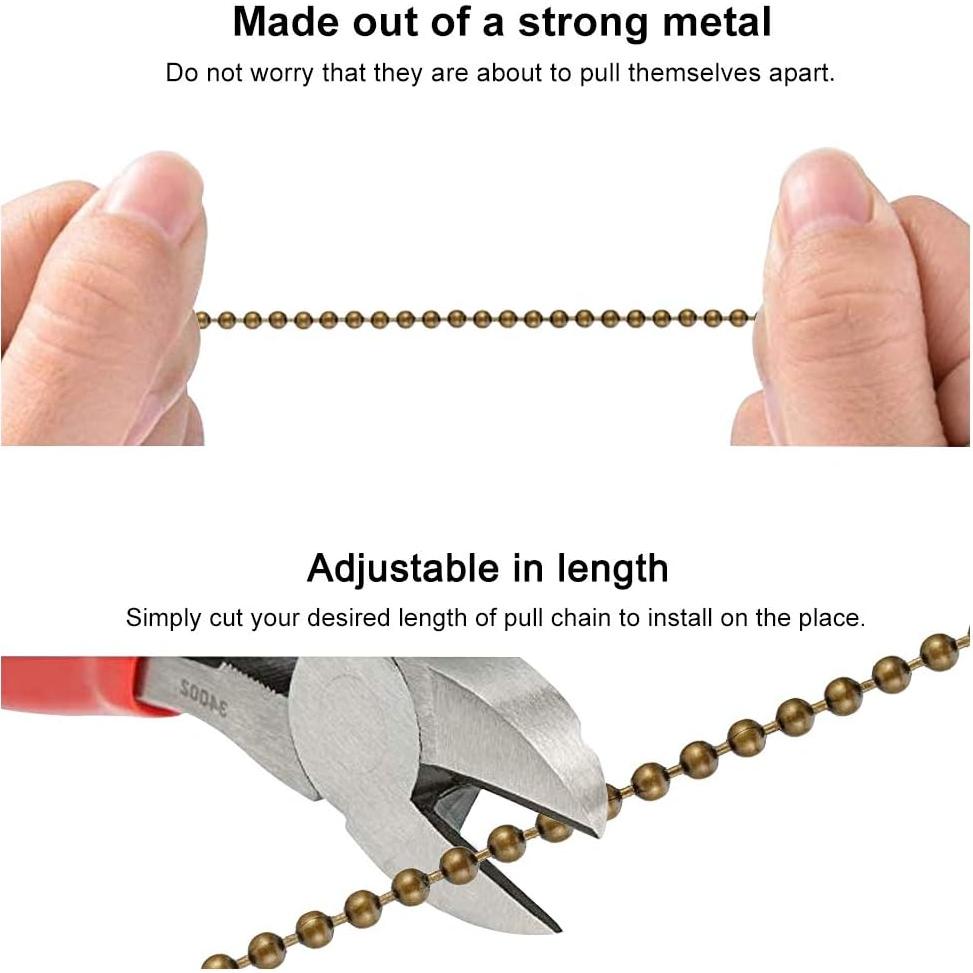 Cadena de Tirar para Ventilador de Techo SIXZOONM 34.5 cm Bronce