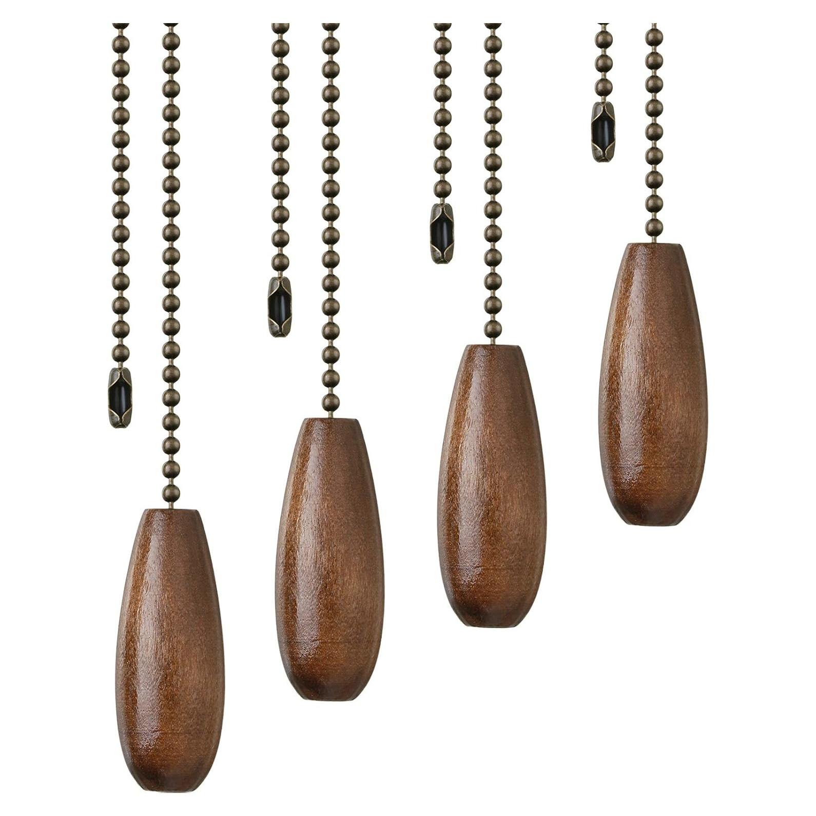 Extensores de Cadena de Ventilador de Techo Boao 35 cm Nogal