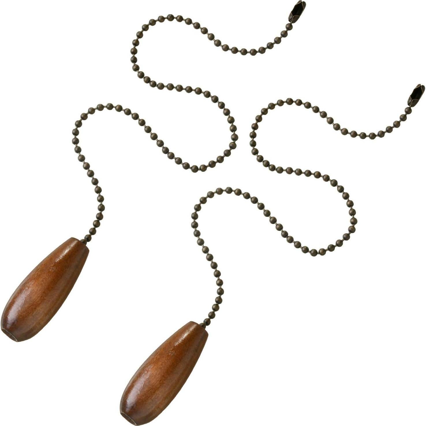 Extensores de Cadena de Ventilador de Techo Boao 35 cm Nogal