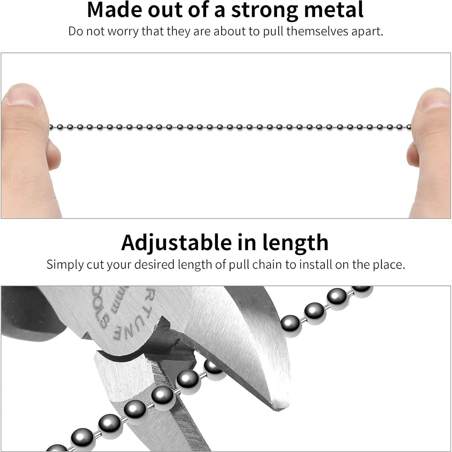 Extensión de cadena de tirón SMOOTH ELEC 149.86 cm Plata