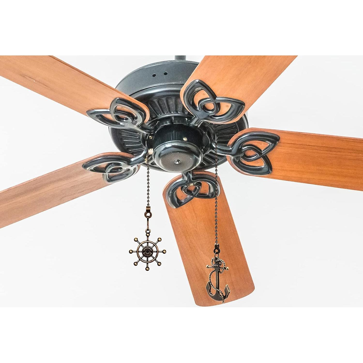 4 Cadenas de Tirar Vintage Honoson 35 cm Bronce para Ventilador