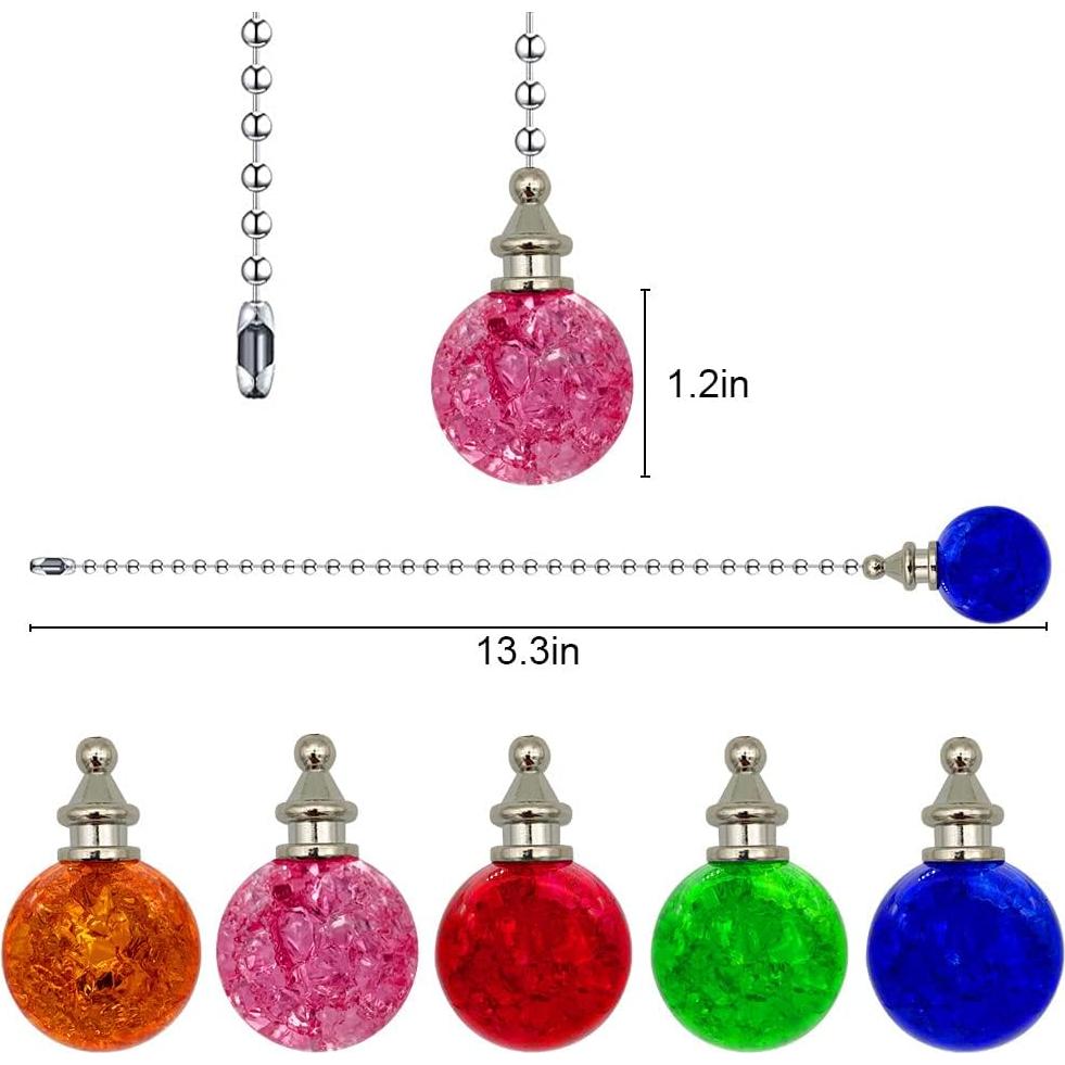 2 Cadenas de Tirar Decorativas Dotlite Rosa 30 cm para Ventilador