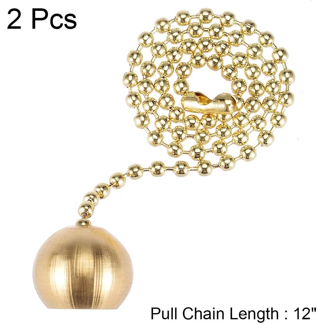 Cadena de Tirar Decorativa uxcell 30.48 cm Latón para Ventilador