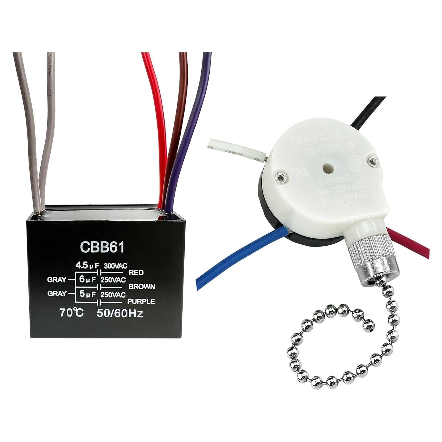 Interruptor de cadena YukiHalu para ventilador de techo 3 velocidades