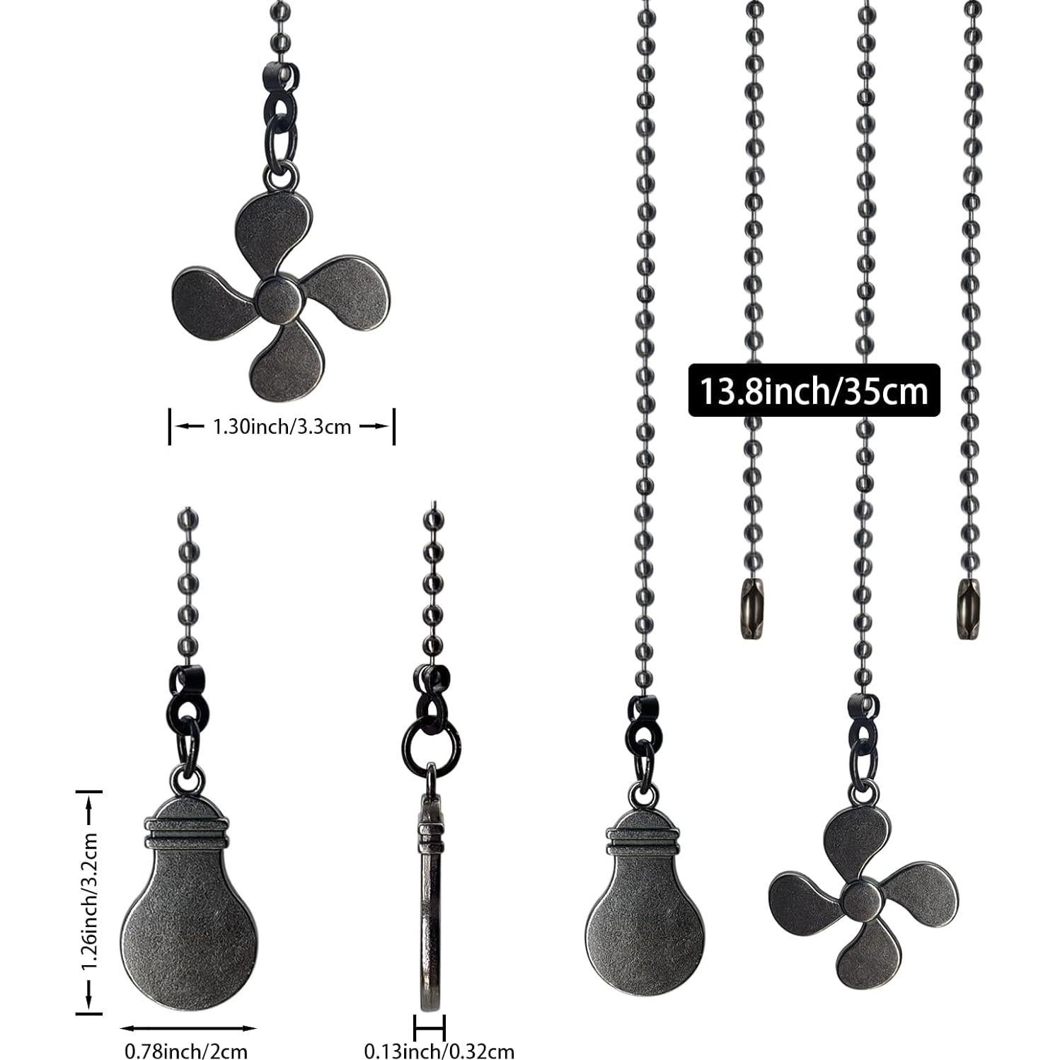 Juego de Cadenas de Tirón ELFCAB 30 cm Negro - 4 Piezas