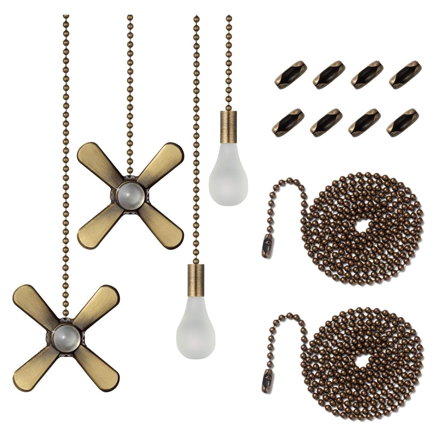 Juego de Cadenas de Tirón para Ventilador de Techo Mnixy