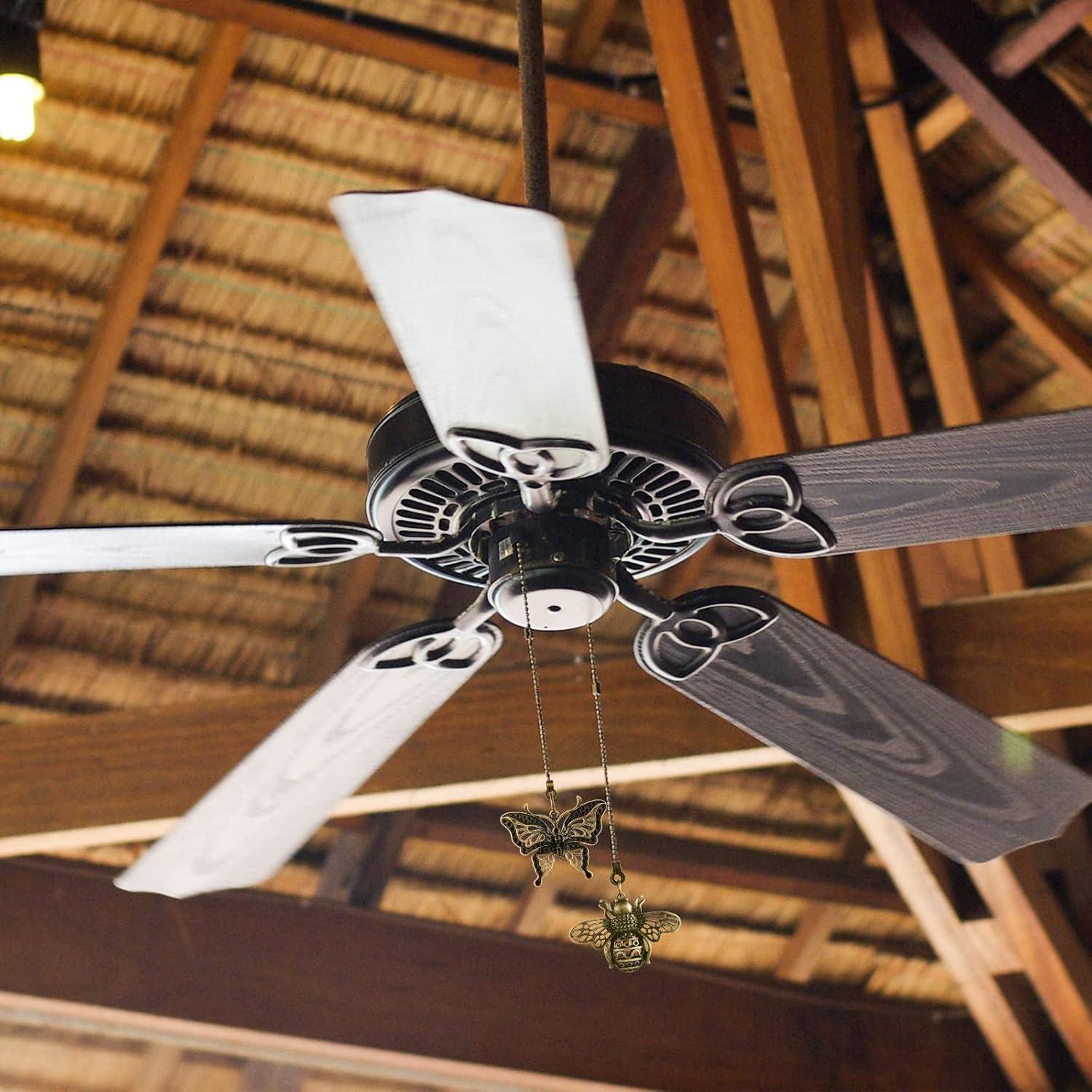 4 Cadenas de Tirar para Ventilador de Techo Vintage Bronce