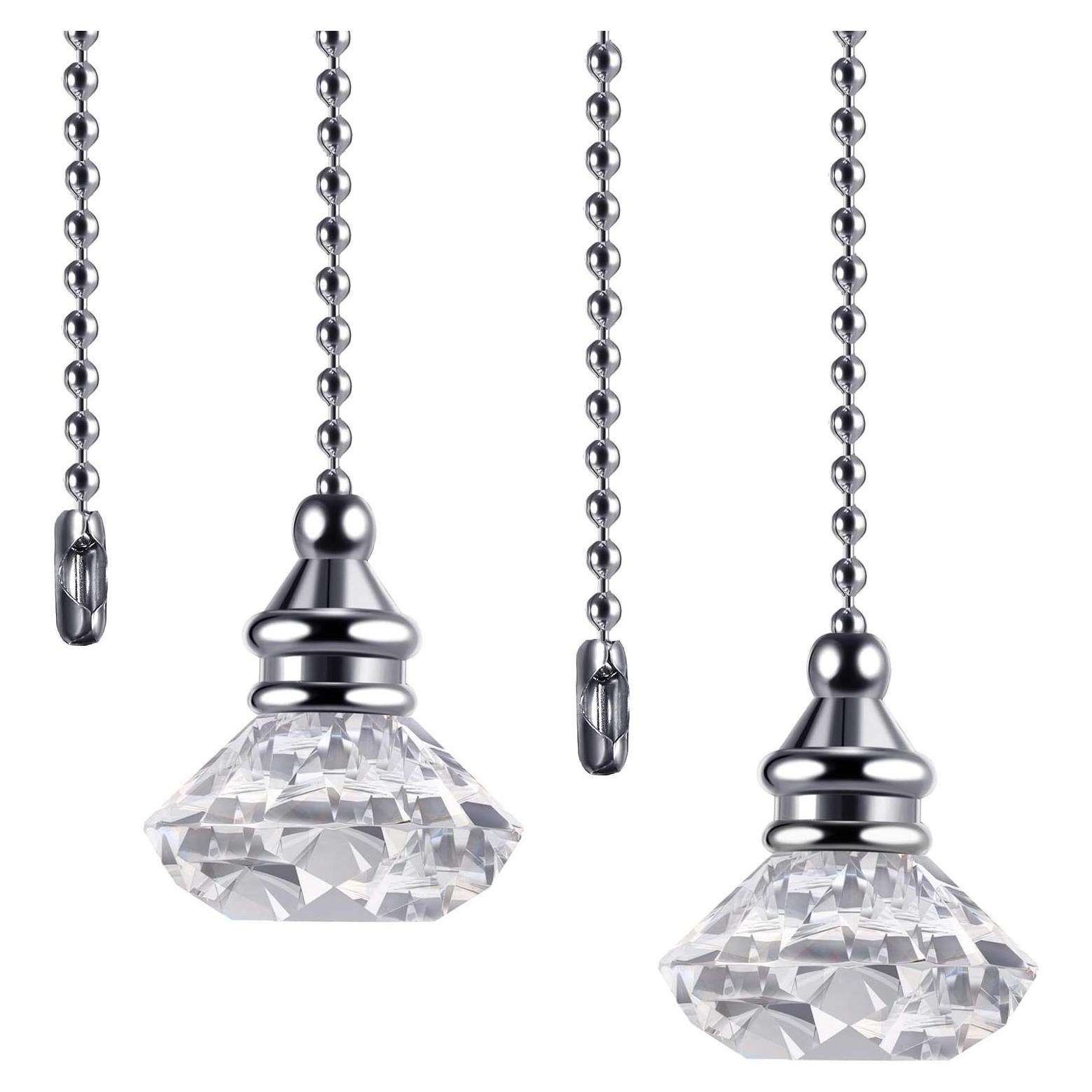 Cadena de Tirar JOVITEC con Cristal Diamante 1m Transparente