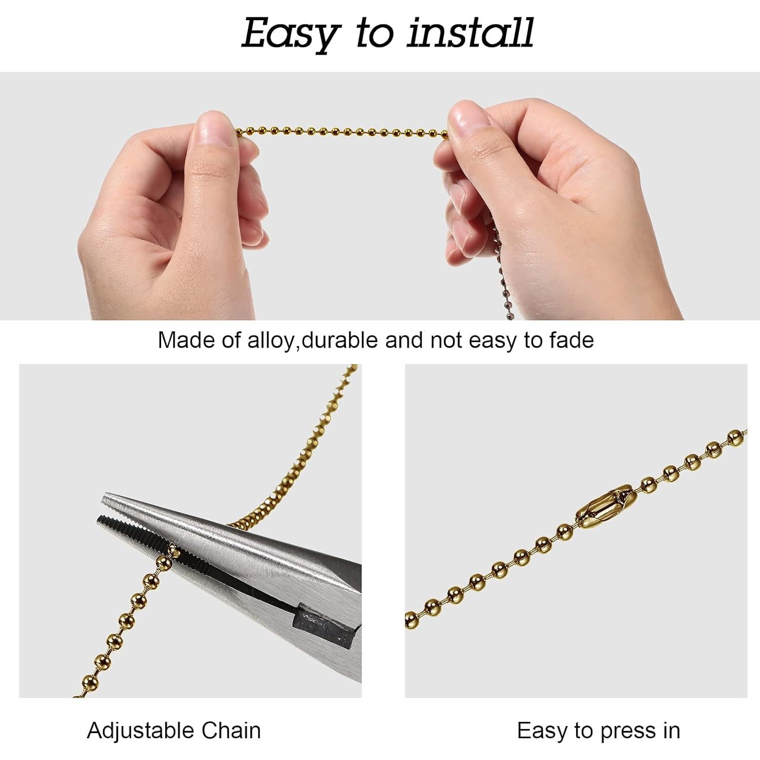 Cadenas de Tirar Vintage Honoson 4 Piezas con Prisma de Cristal