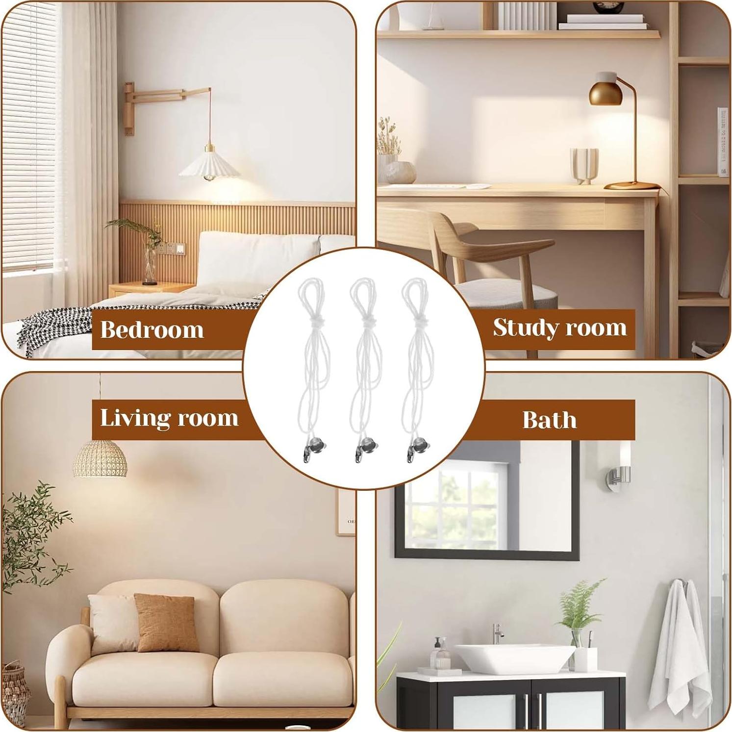 Giantree 10 Pack Cuerda de Tirar para Ventilador de Techo 90cm