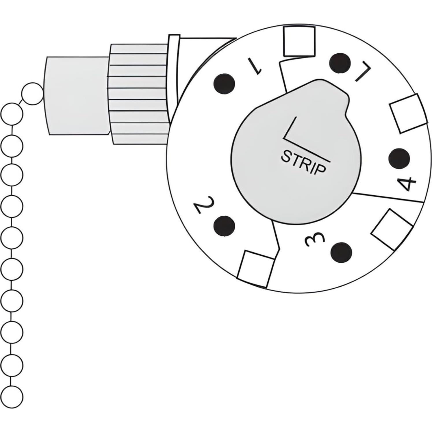 Interruptor de Ventilador de Techo Zing Ear ZE-268S5 4 Velocidades