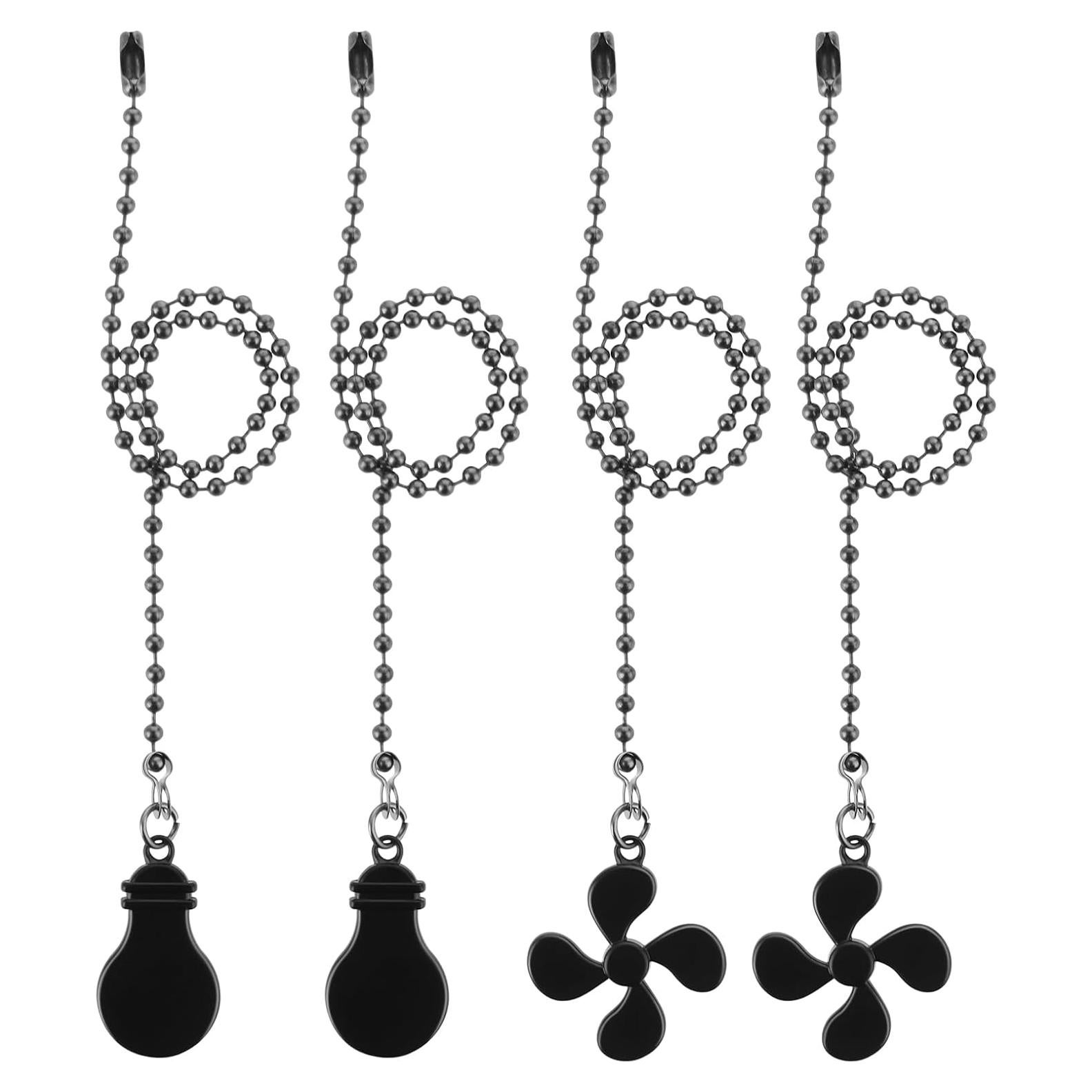 Extensor de Cadena de Ventilador de Techo KALIONE 4 Pcs Negro