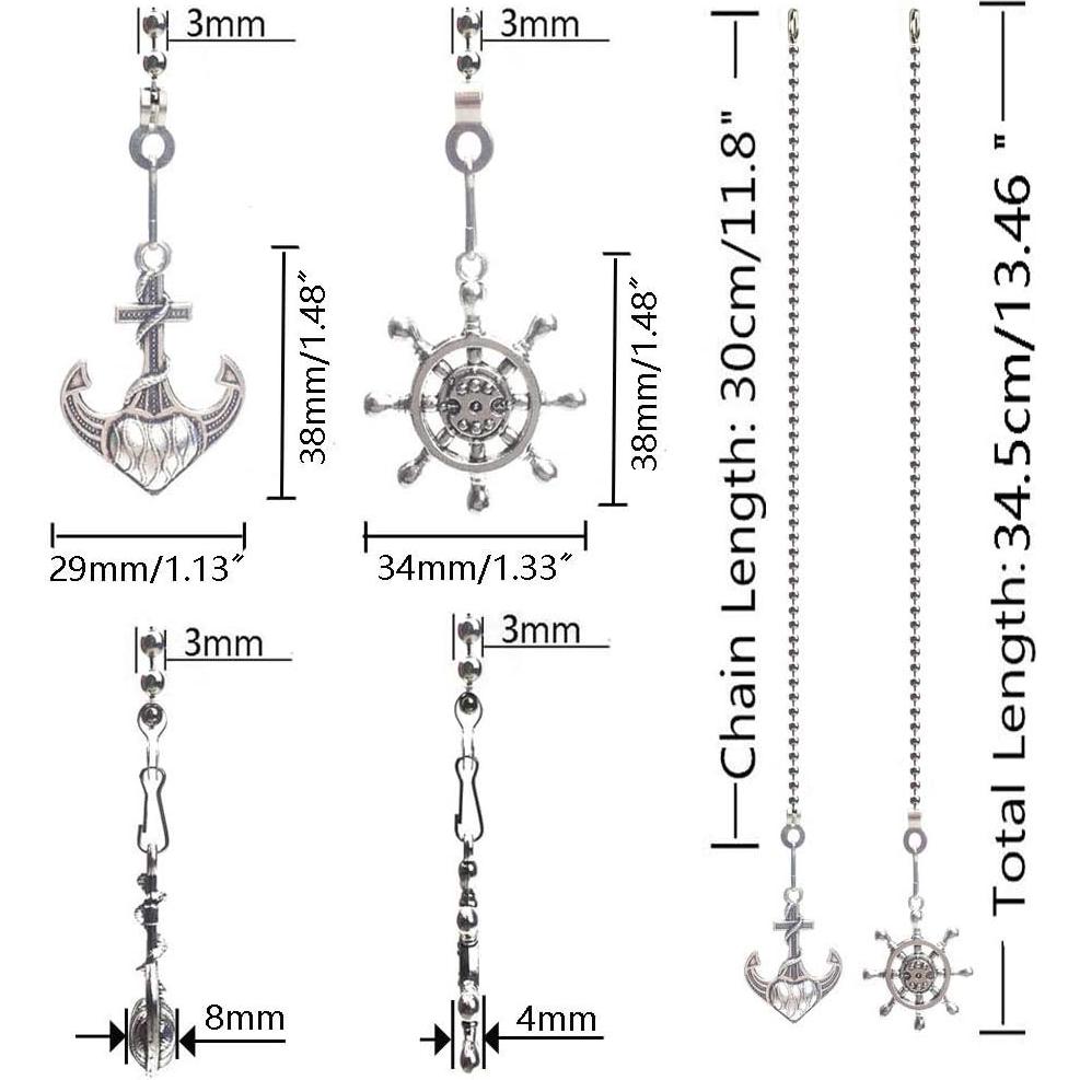 Extensor de cadena de tirón Hyamass 30 cm nikel vintage 2 piezas