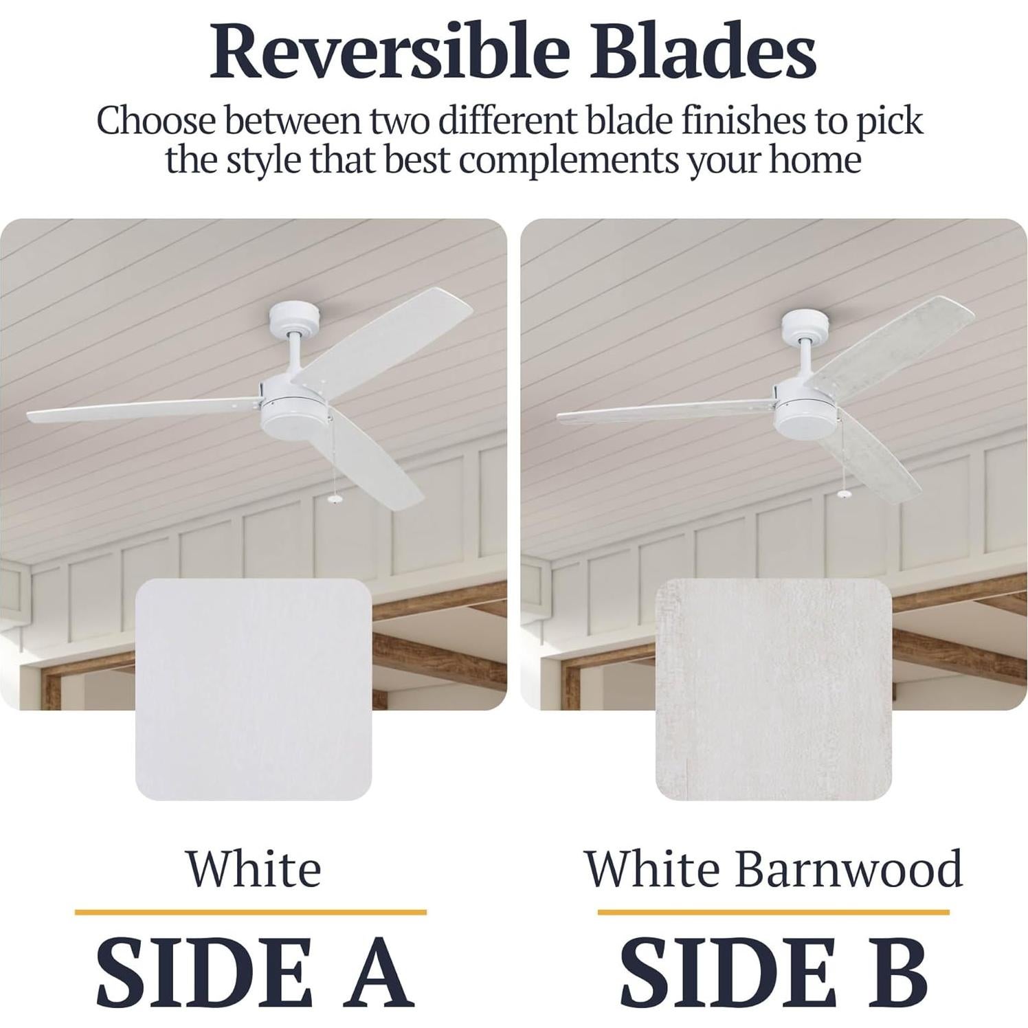 Ventilador de Techo Prominence Home Journal 132 cm Blanco