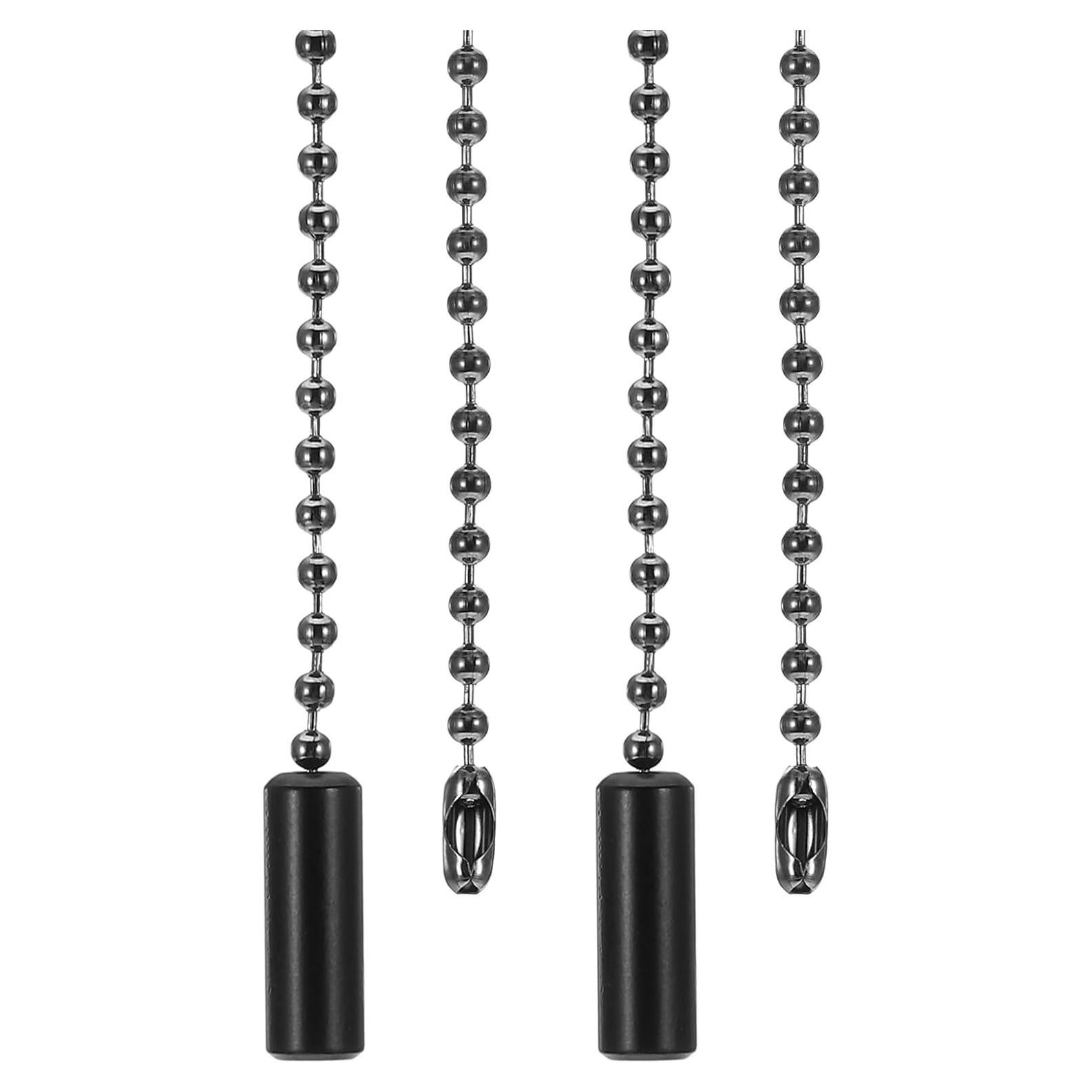 Cadena de Tirar para Ventilador de Techo PATIKIL 1m Negro - 2 Pcs