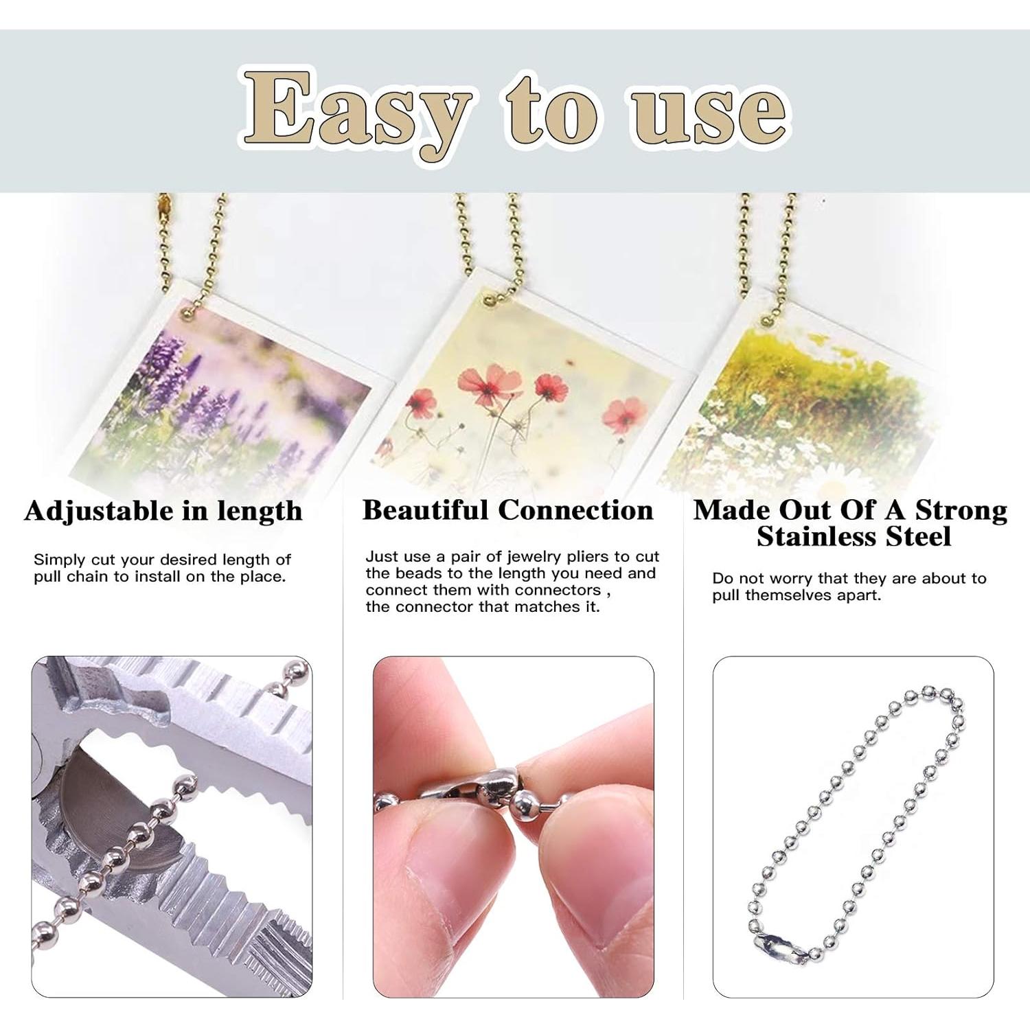 Swpeet Extensión de Cadena de Tirar Ventilador Techo Bronce 3Pcs