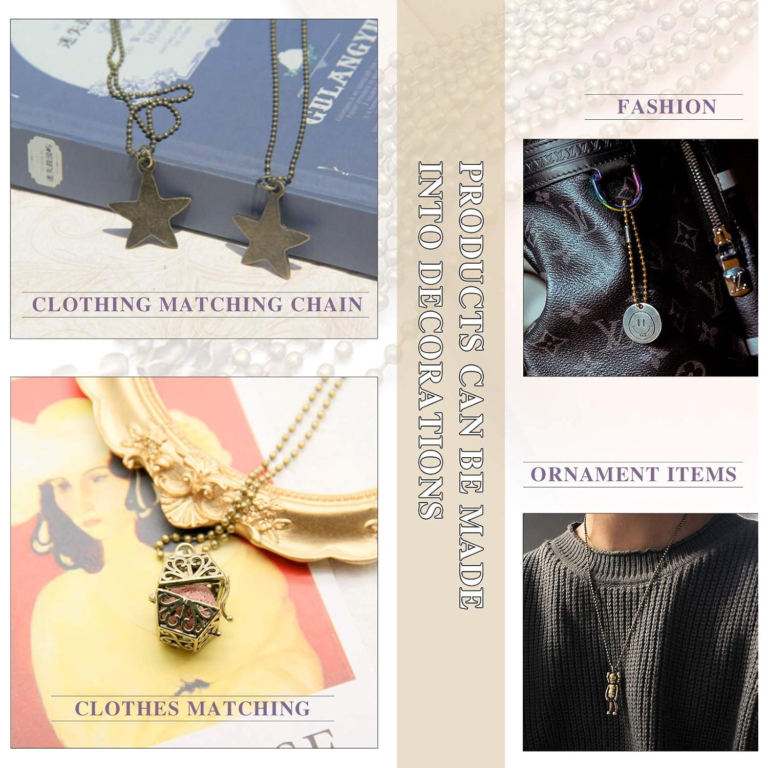 Swpeet Extensión de Cadena de Tirar Ventilador Techo Bronce 3Pcs