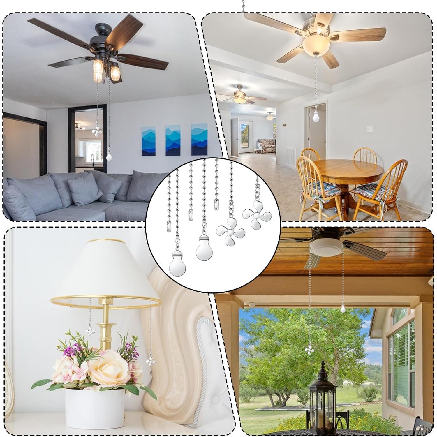 Juego de Cadenas de Tirar Prasacco 4 Pcs 30.48 cm Plata