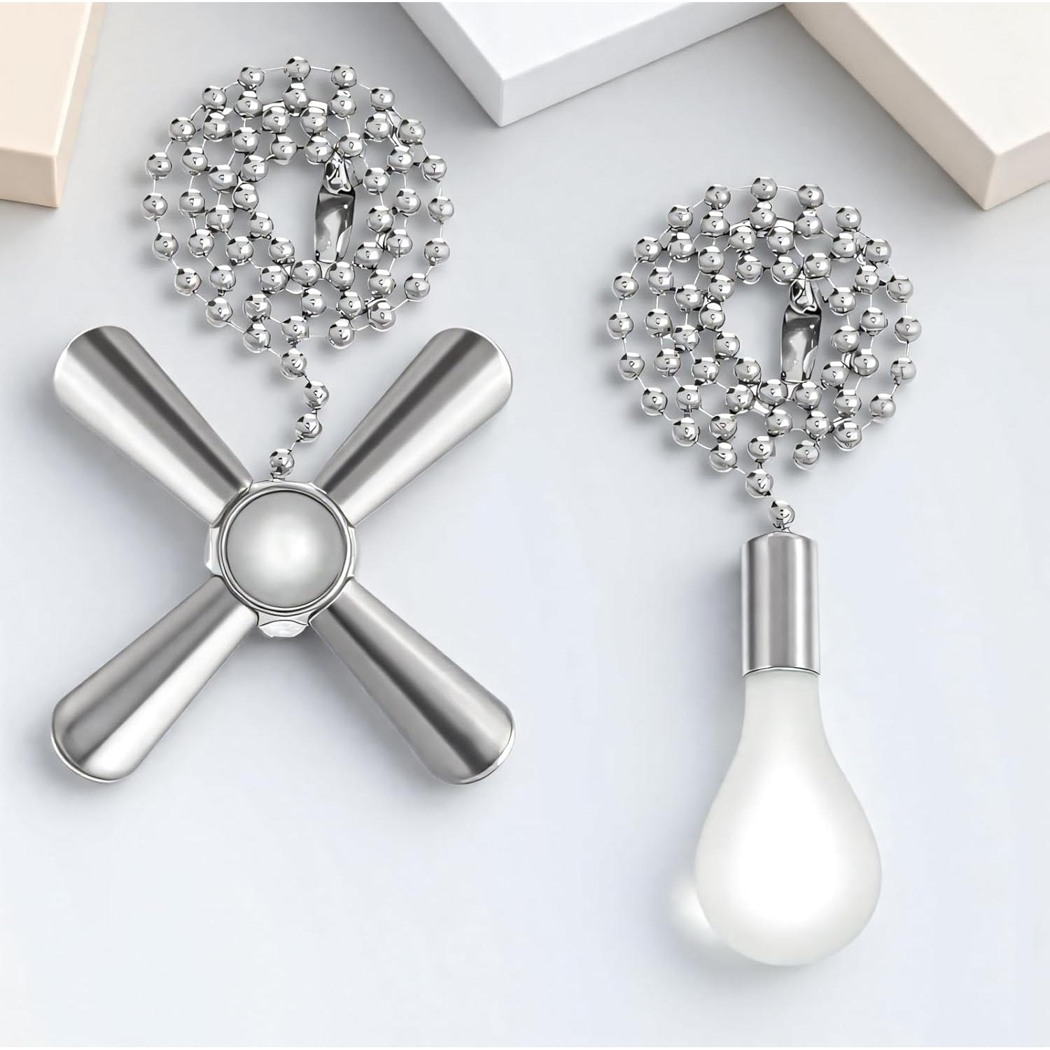 Extensores de Cadena de Ventilador de Techo Bruislard 31cm Plata