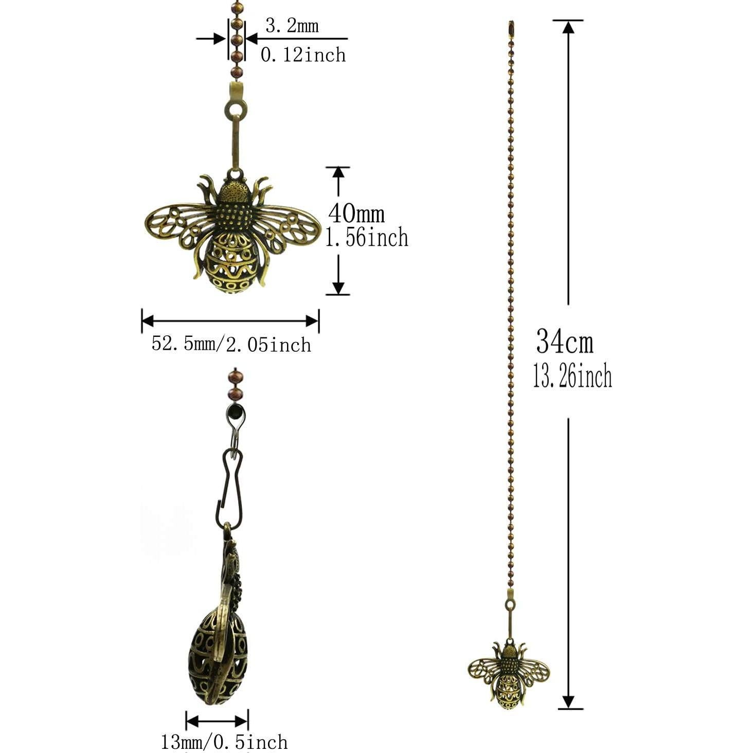 Cadenas de Extensión para Ventilador de Techo Hyamass - 2 Piezas Reina Abeja