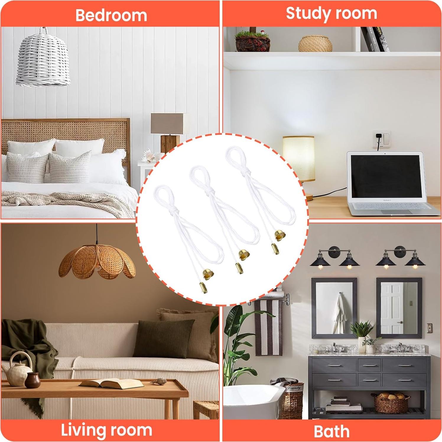 Cuerda de Tirar 12 Pcs HJZHII 88.5 cm Blanco Amarillo