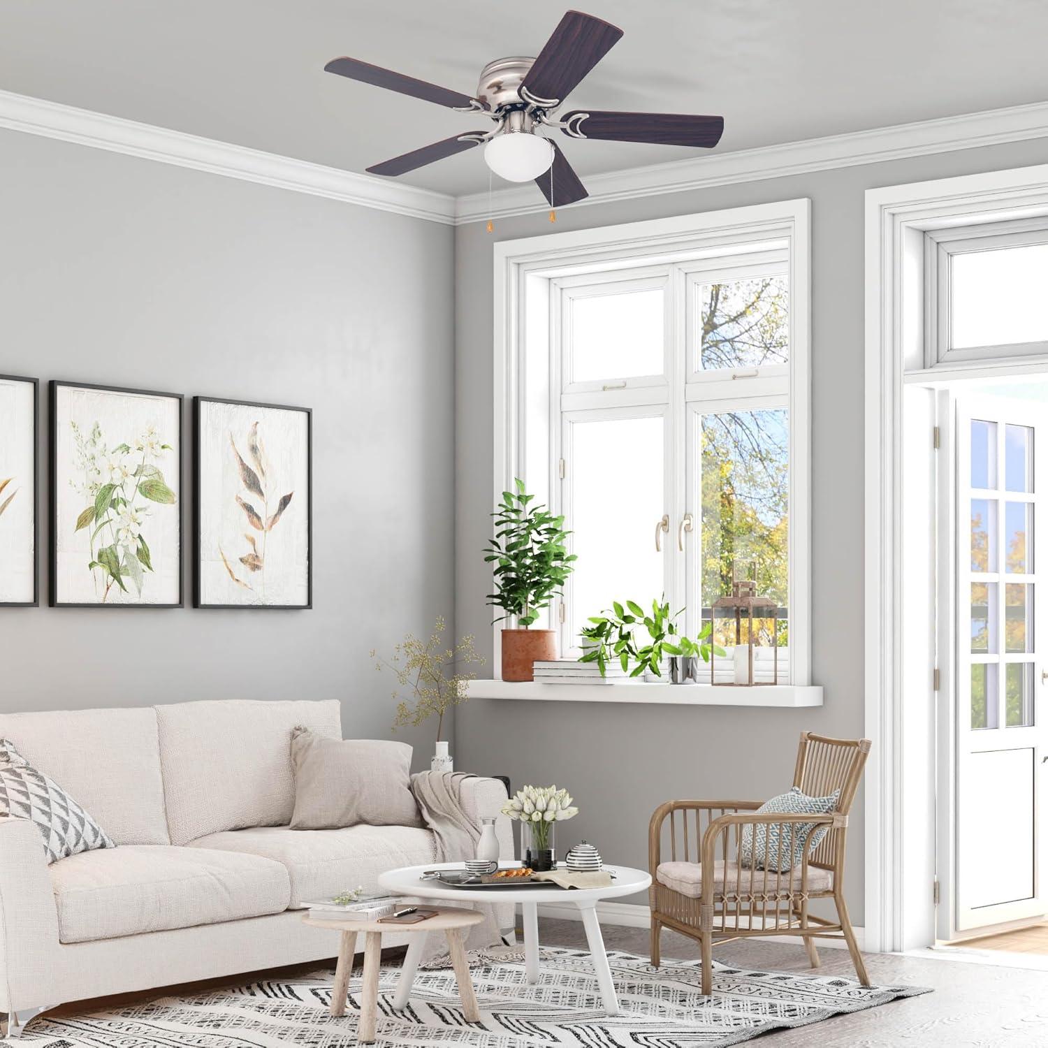 Ventilador de Techo LED Prominence Home Alvina 42" Níquel