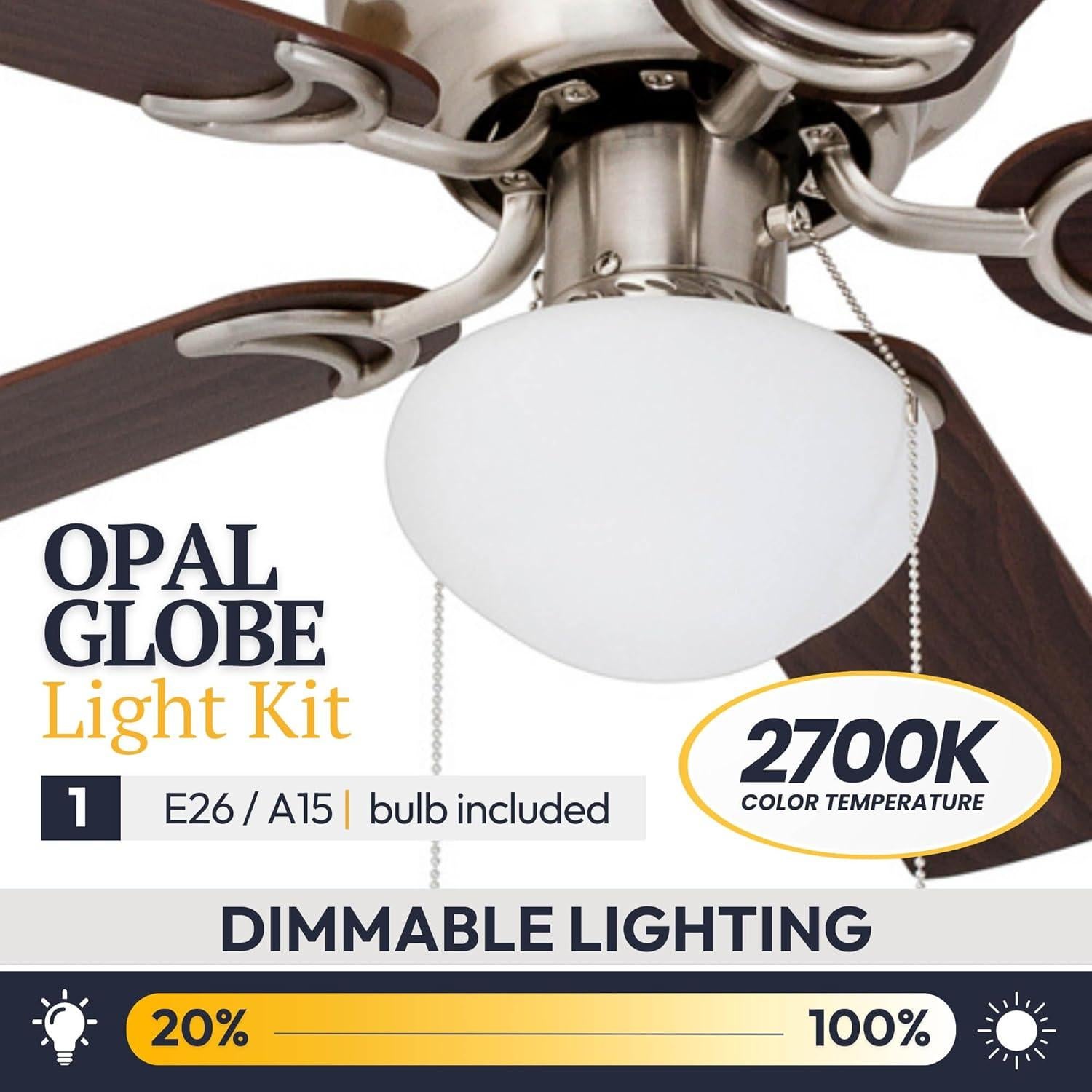 Ventilador de Techo LED Prominence Home Alvina 42" Níquel