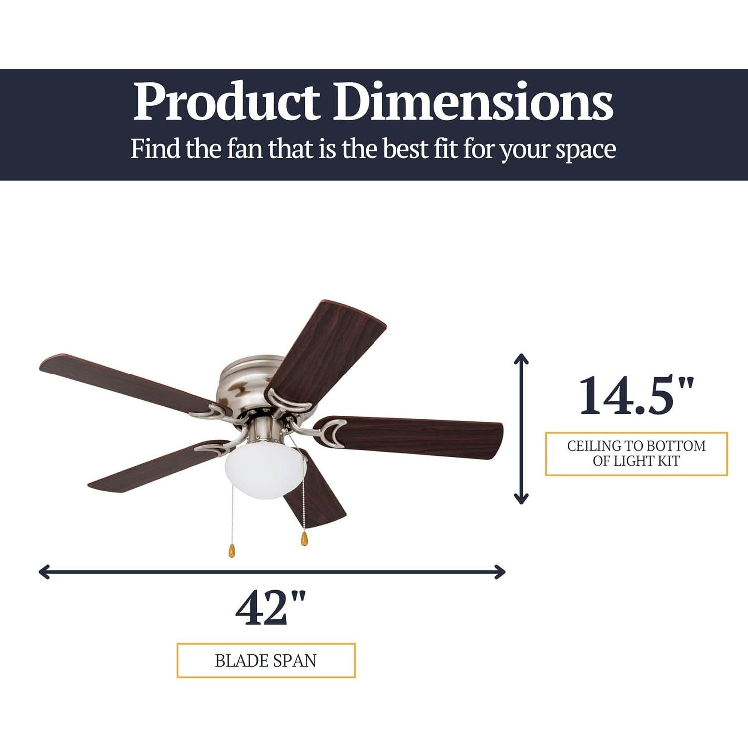 Ventilador de Techo LED Prominence Home Alvina 42" Níquel