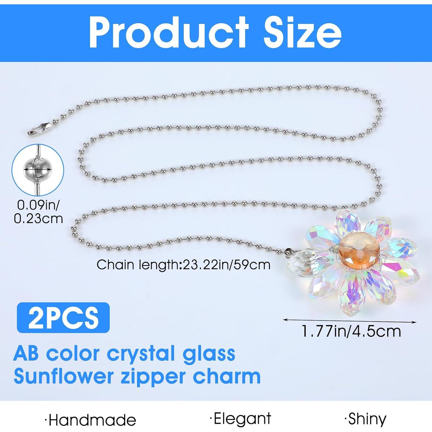 Cadena de Tirar para Ventilador de Techo Xindojuz, 2 Pcs, Cristal