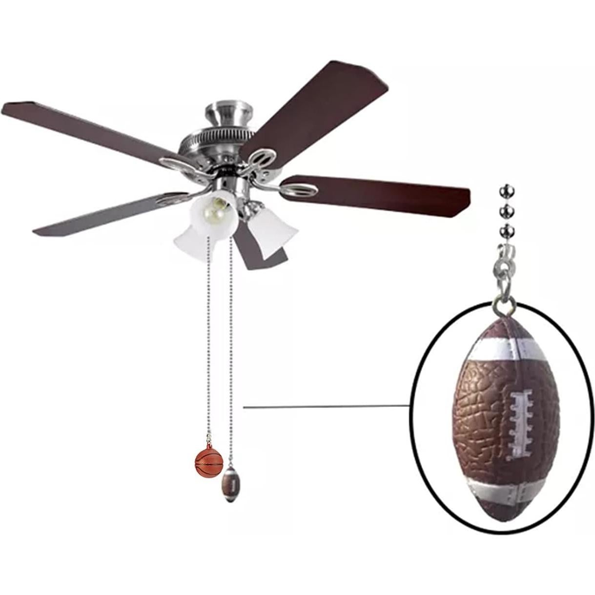 Extensión de cadena de tirón para ventilador TWDRTDD 30 cm baloncesto y rugby