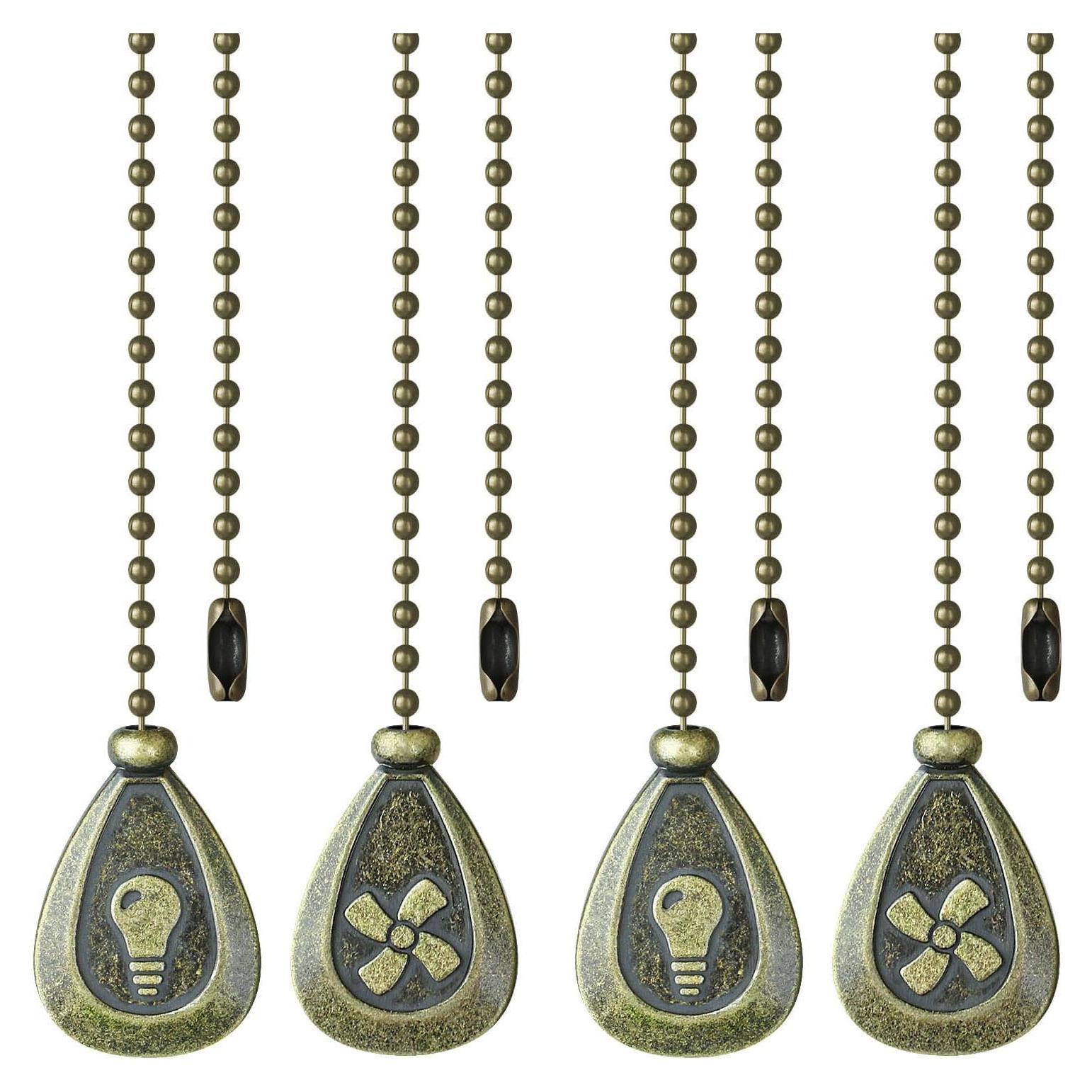 Paquete de 4 Cadenas de Tirar Bronce SHIFANQI 30.48 cm