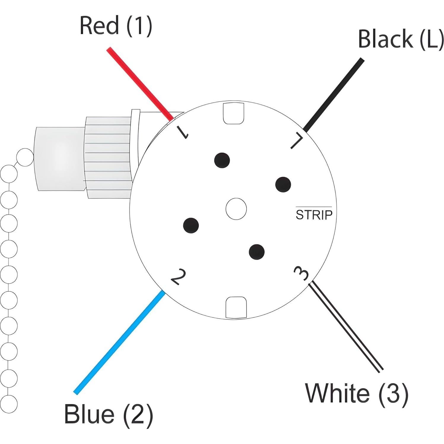 Interruptor de Ventilador de Techo Zing Ear ZE-208S 3 Velocidades