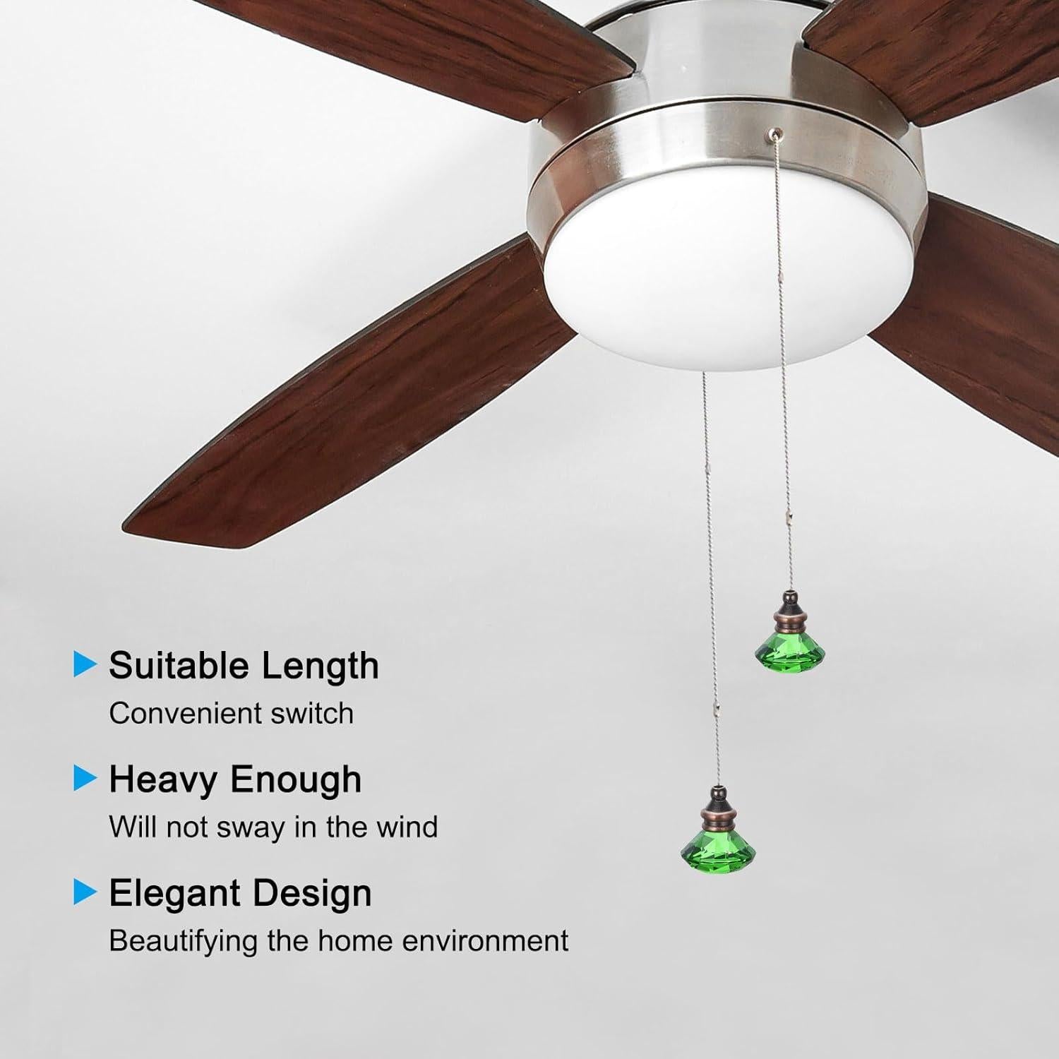 Cadena de Tirar para Ventilador de Techo PATIKIL Verde 30 cm