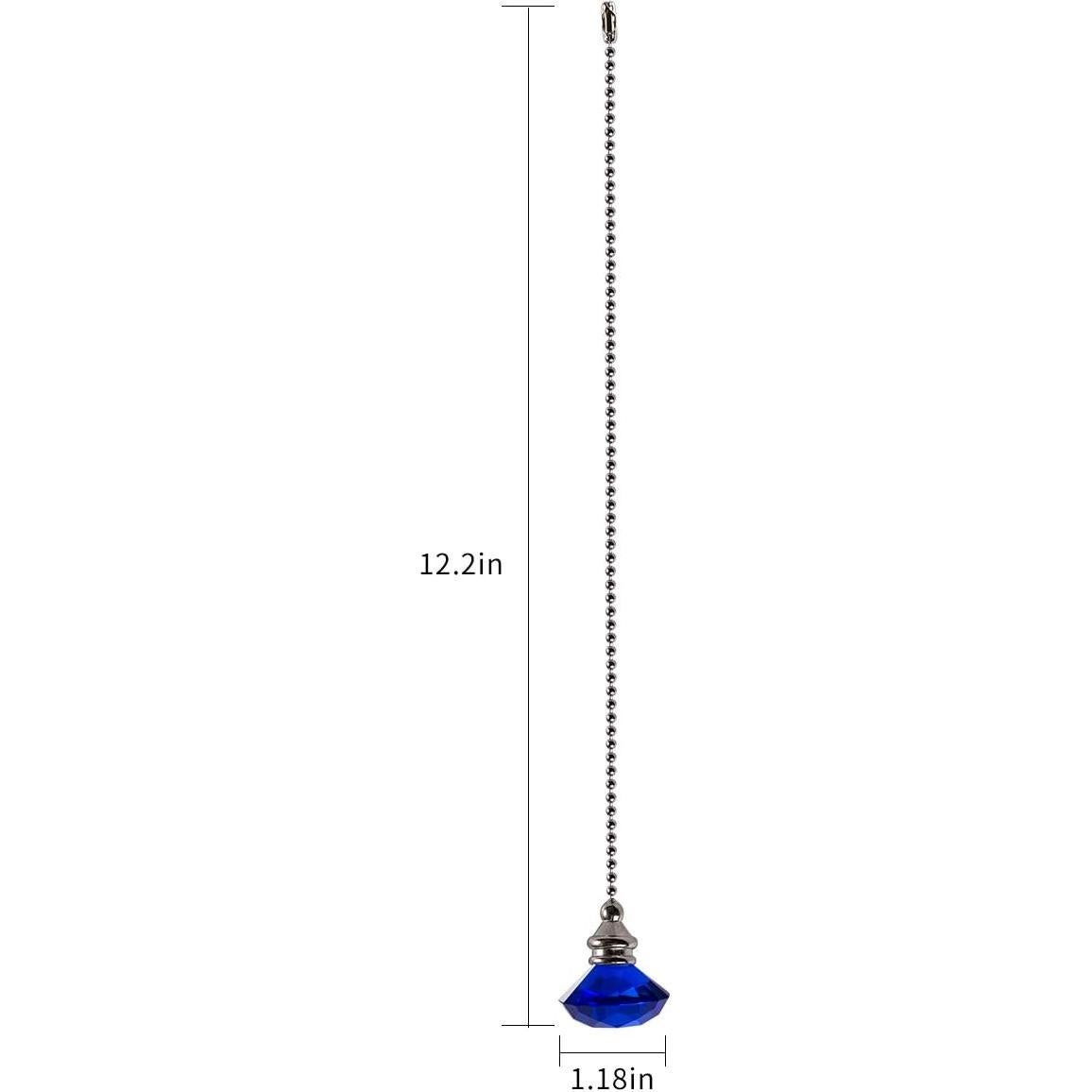 Juego de Cadenas de Tirar para Ventilador LONGSHENG Azul 50.8 cm