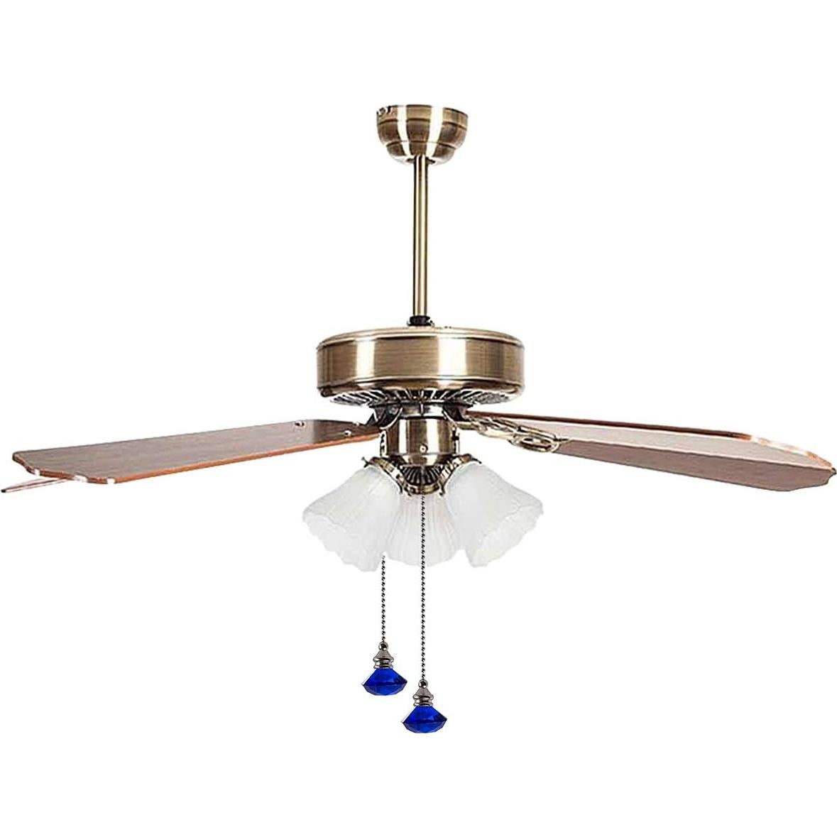 Juego de Cadenas de Tirar para Ventilador LONGSHENG Azul 50.8 cm