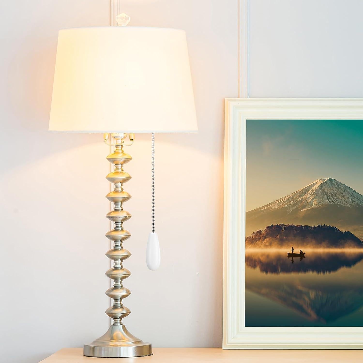Juego de 4 Extensores de Cadena para Ventilador de Techo Blancos