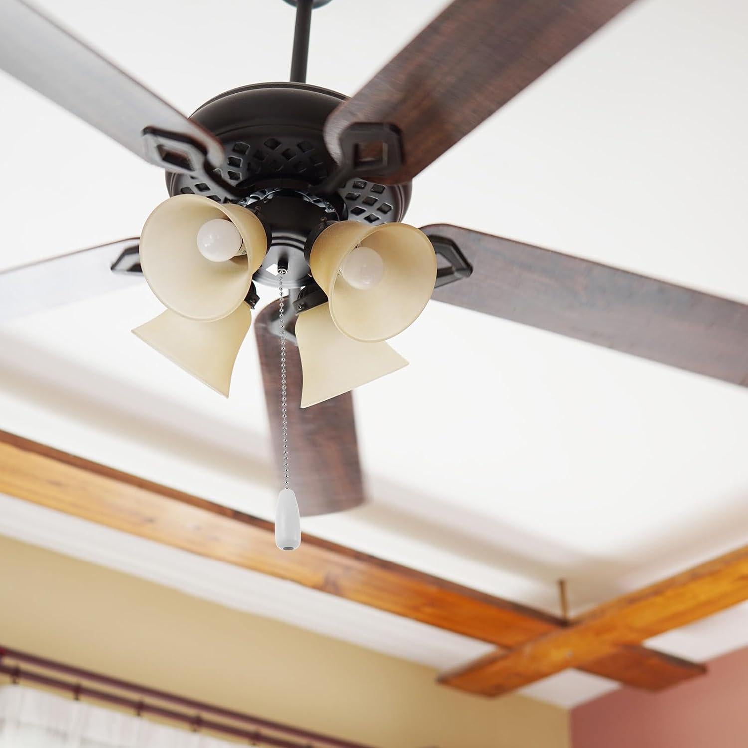 Juego de 4 Extensores de Cadena para Ventilador de Techo Blancos
